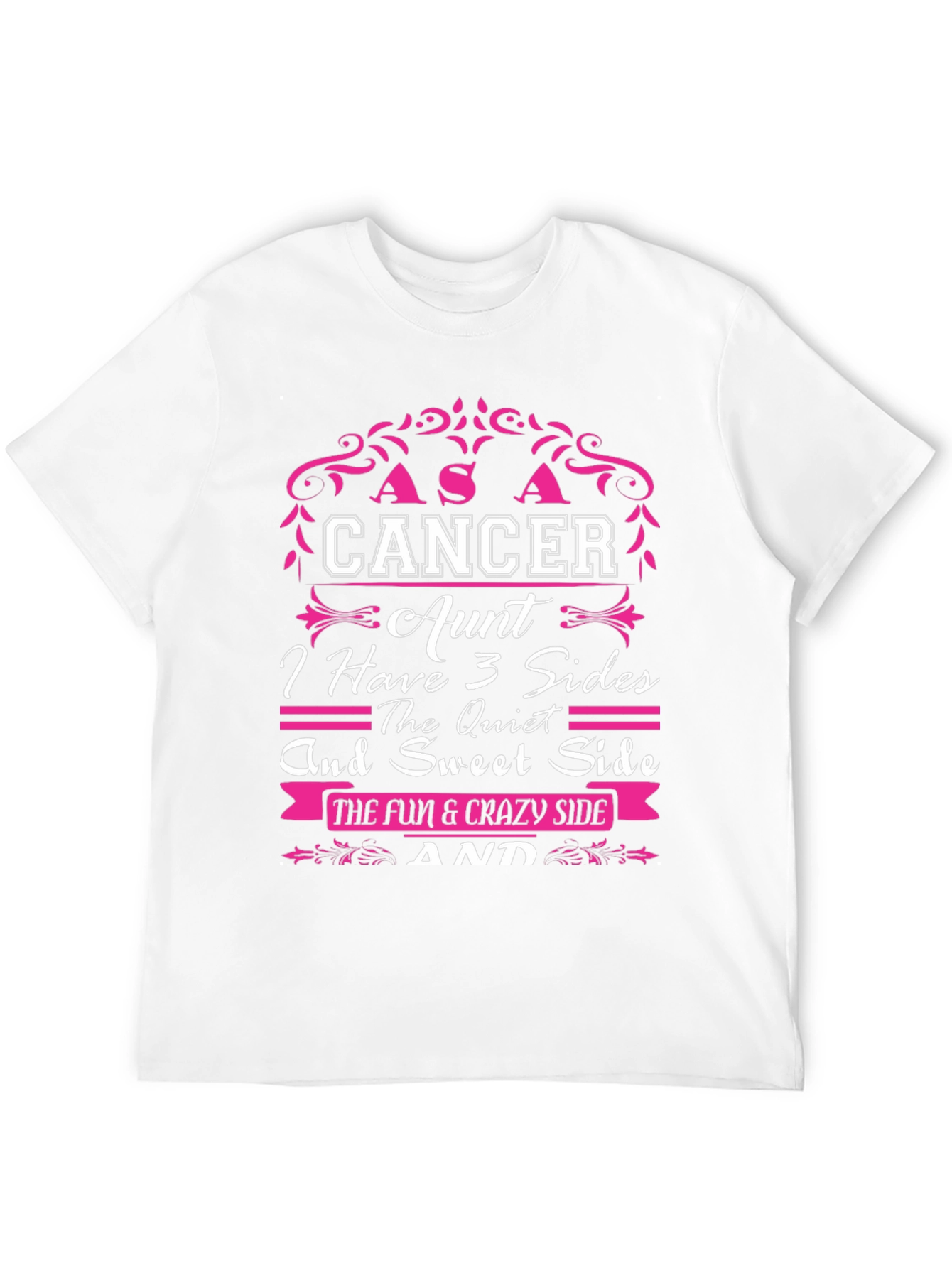 Cancer Aunt T-Shirt - 3 Sides