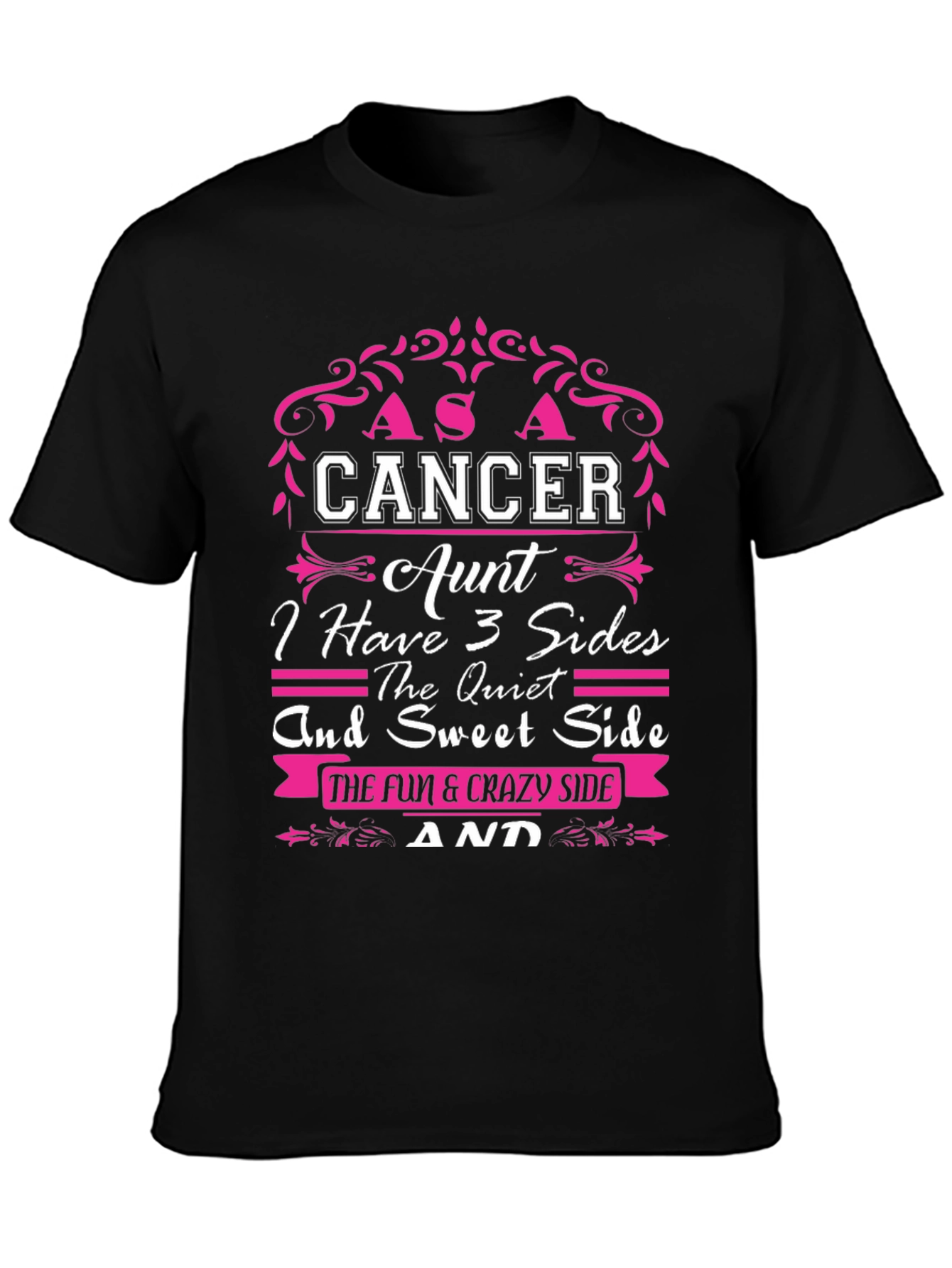 Cancer Aunt T-Shirt - 3 Sides