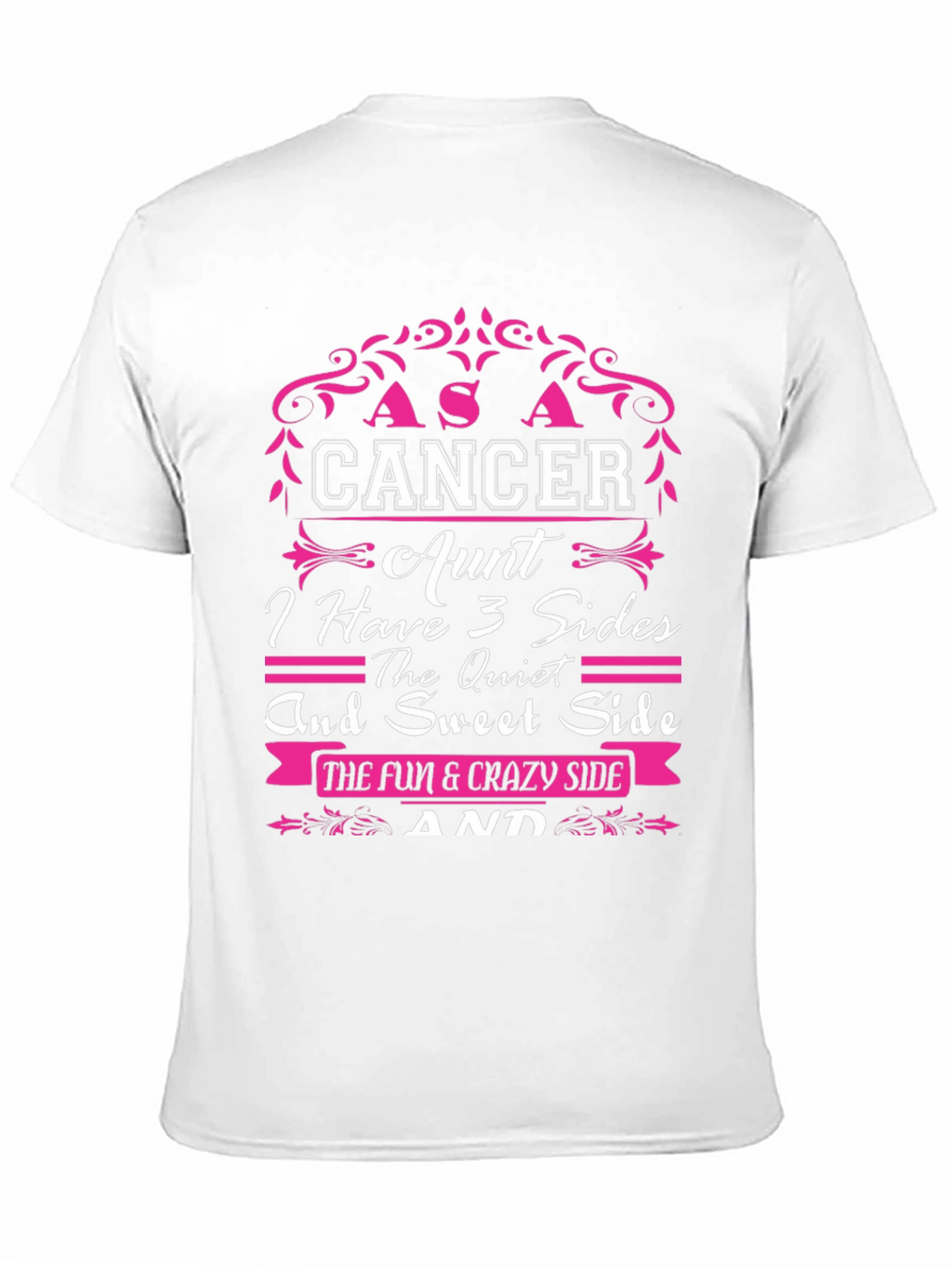 Cancer Aunt T-Shirt - 3 Sides