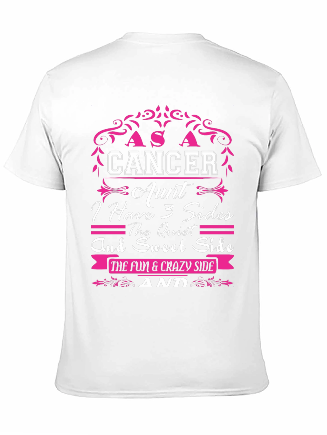 Cancer Aunt T-Shirt - 3 Sides