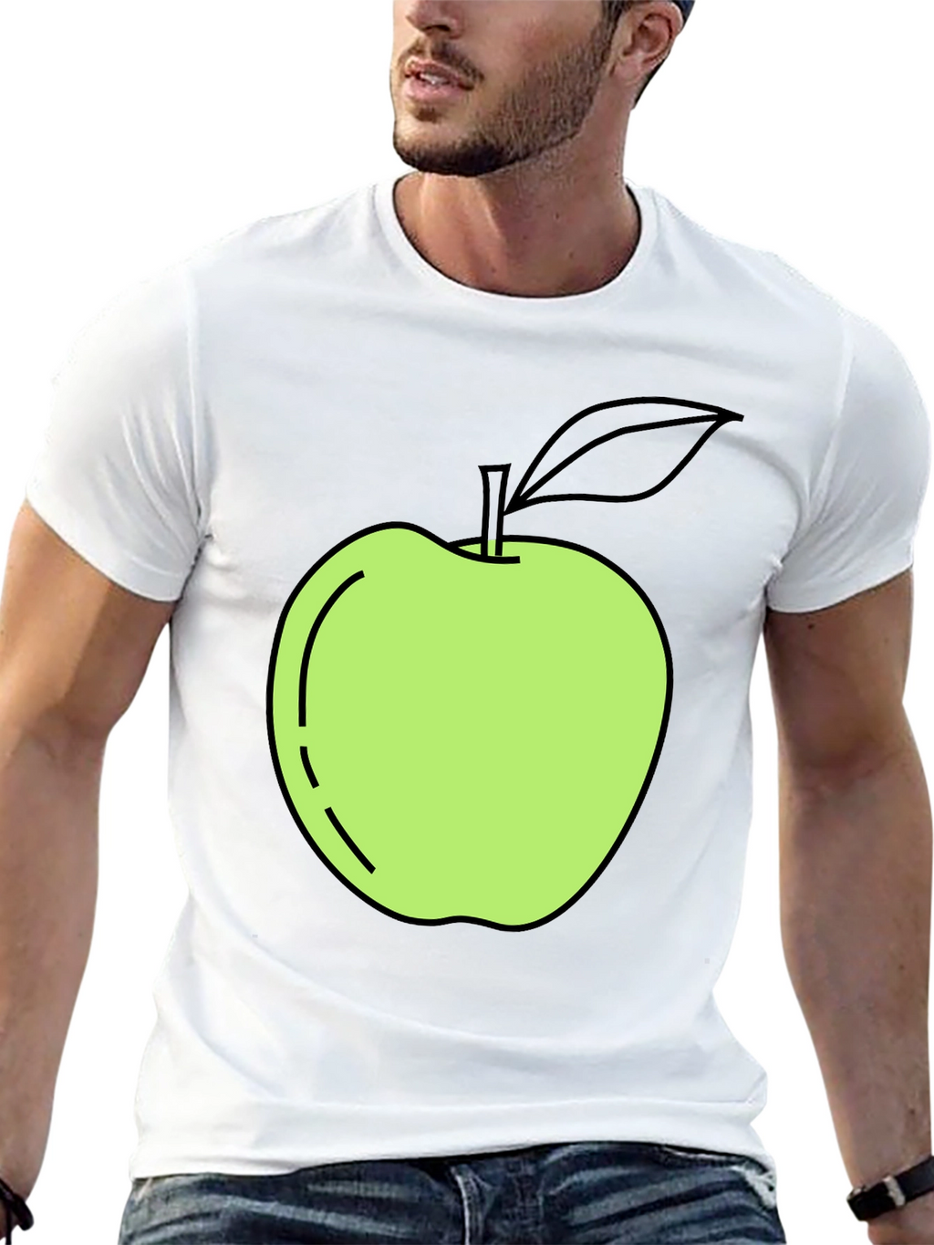 Apple Graphic Black T-Shirt - Casual Cool