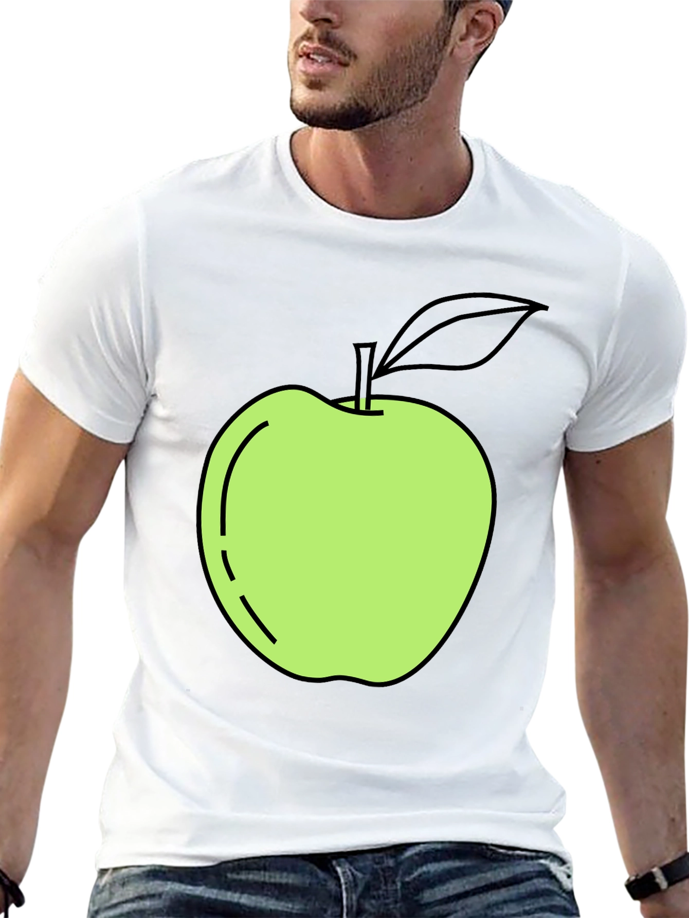 Apple Graphic Black T-Shirt - Casual Cool
