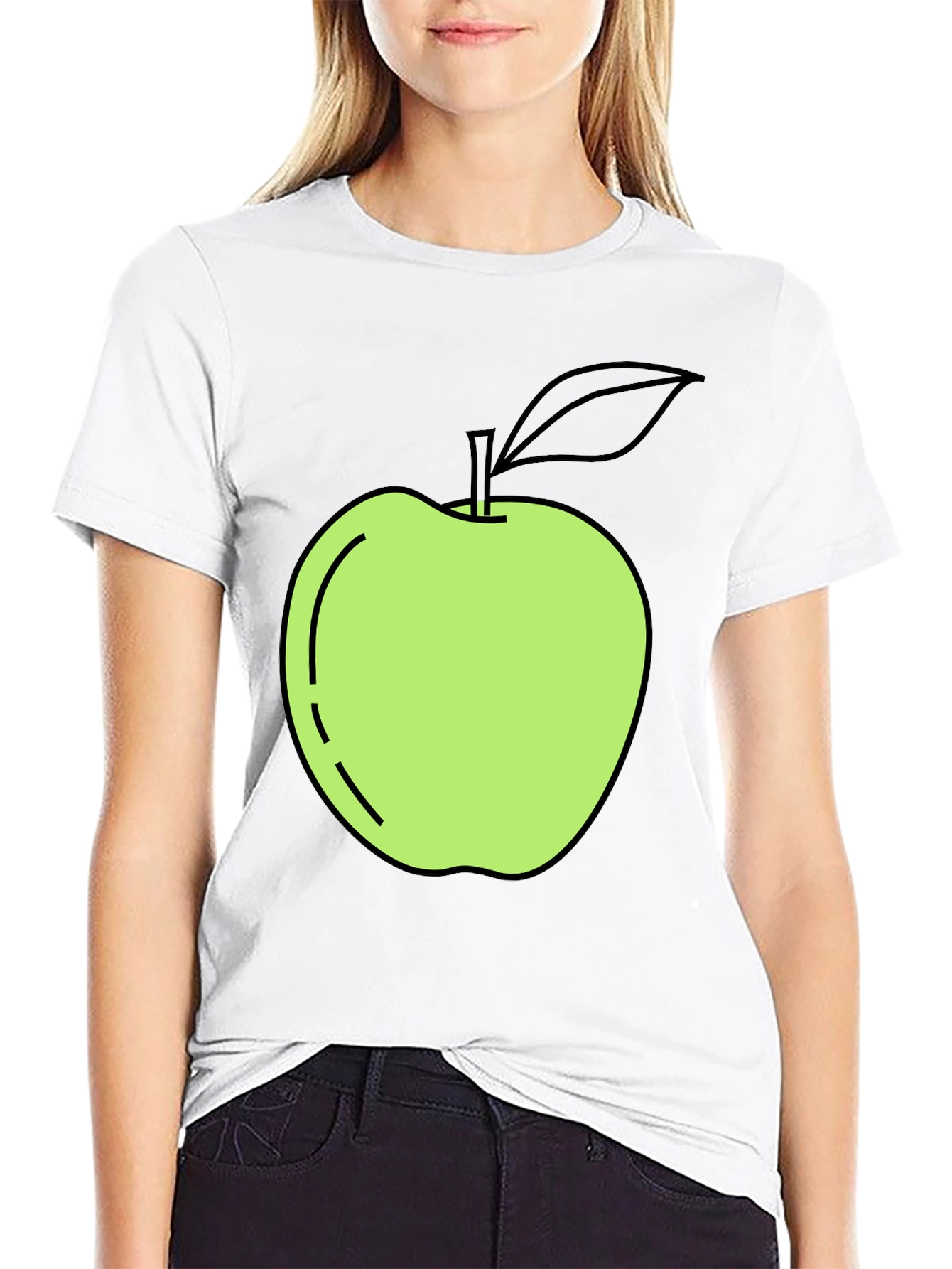 Apple Graphic Black T-Shirt - Casual Cool