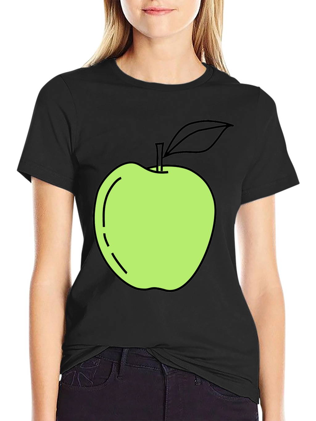 Apple Graphic Black T-Shirt - Casual Cool