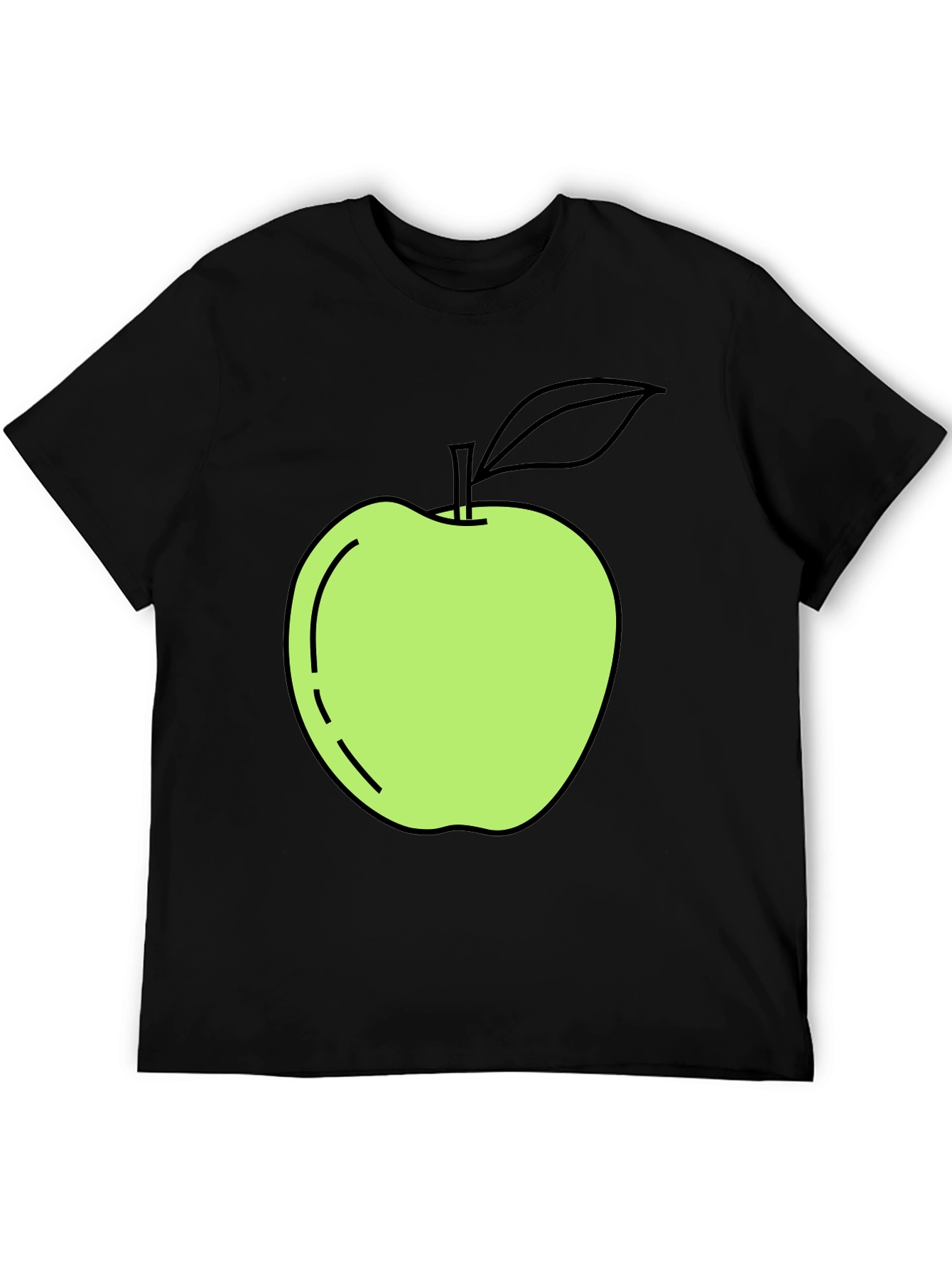 Apple Graphic Black T-Shirt - Casual Cool