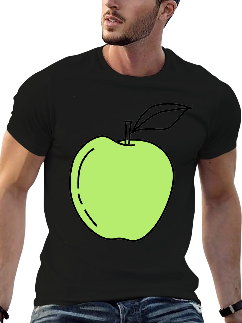 Apple Graphic Black T-Shirt - Casual Cool