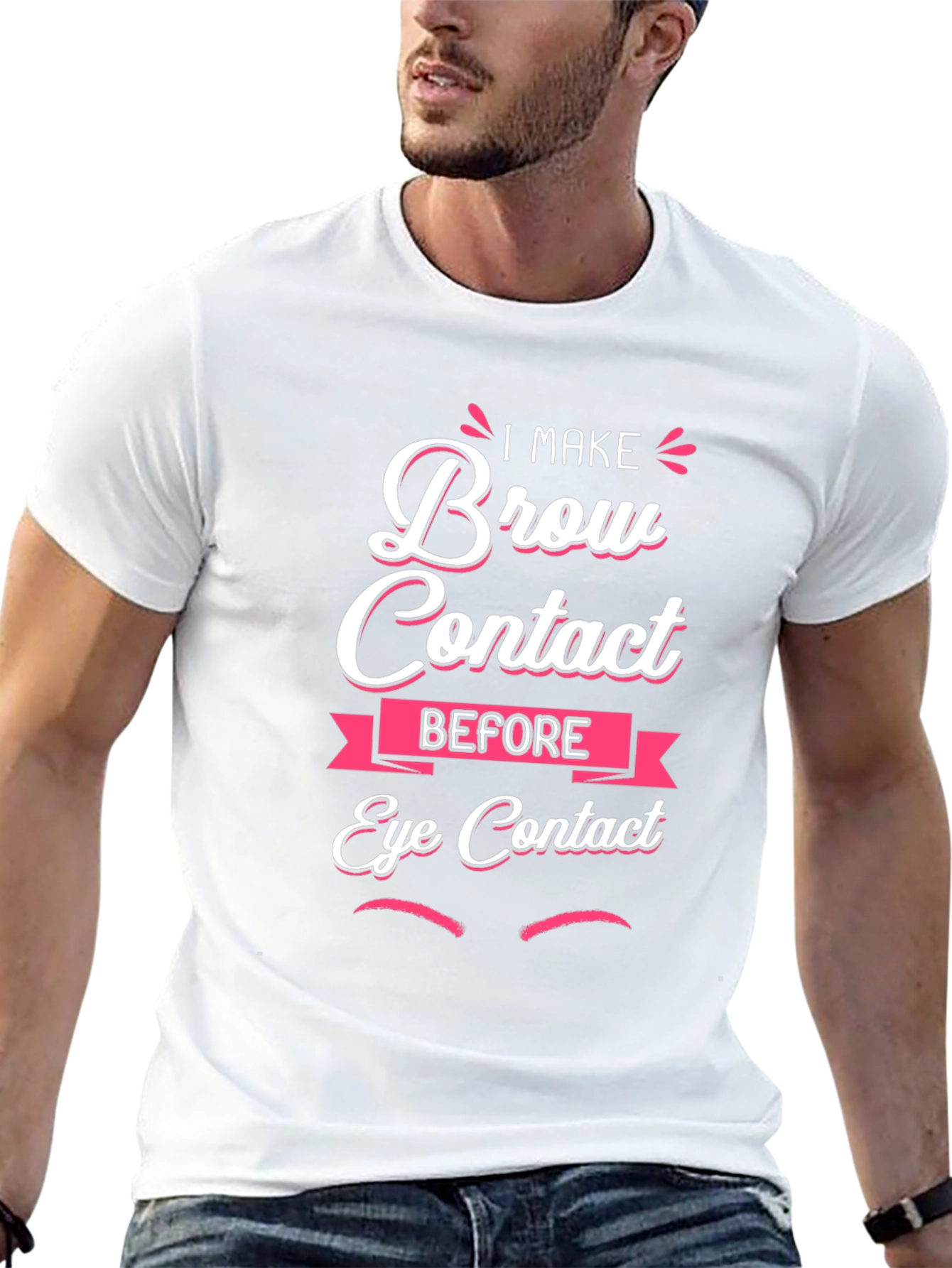 Brow Contact Funny Graphic T-Shirt