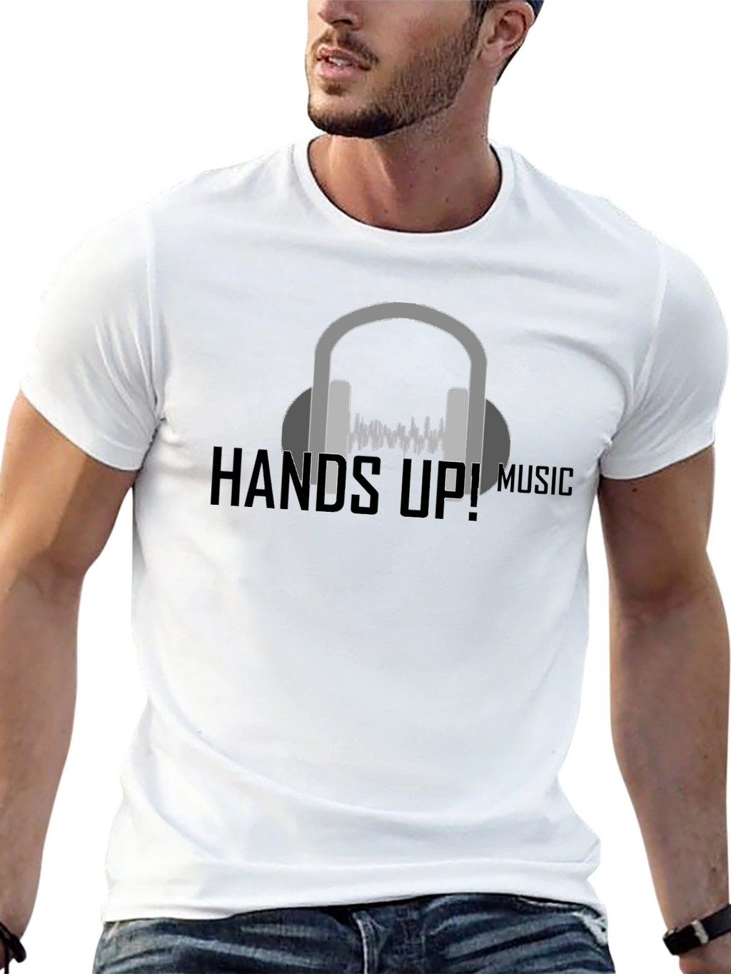 Hands Up Music T-Shirt - Stylish DJ Tee