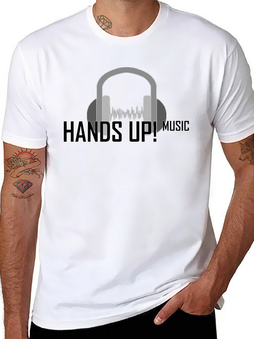 Hands Up Music T-Shirt - Stylish DJ Tee