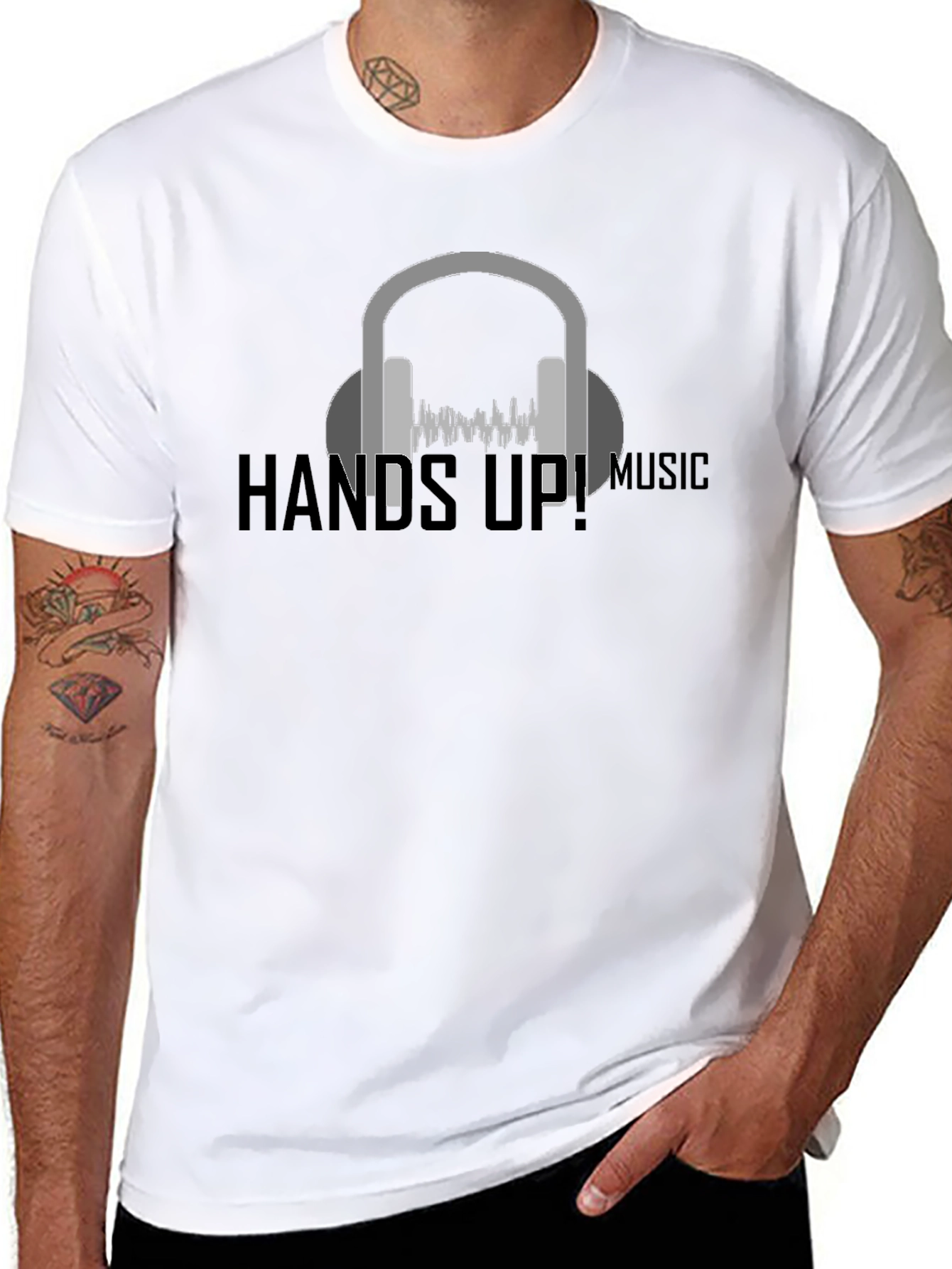 Hands Up Music T-Shirt - Stylish DJ Tee