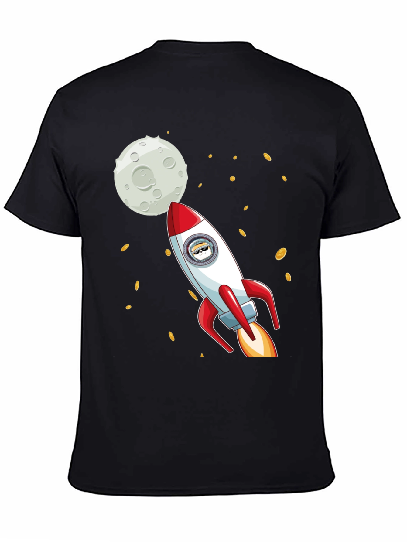 Dogecoin Rocket to the Moon T-Shirt