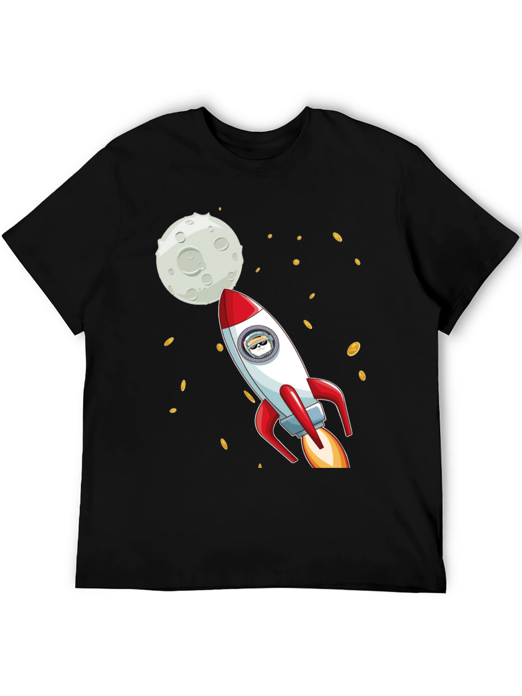 Dogecoin Rocket to the Moon T-Shirt