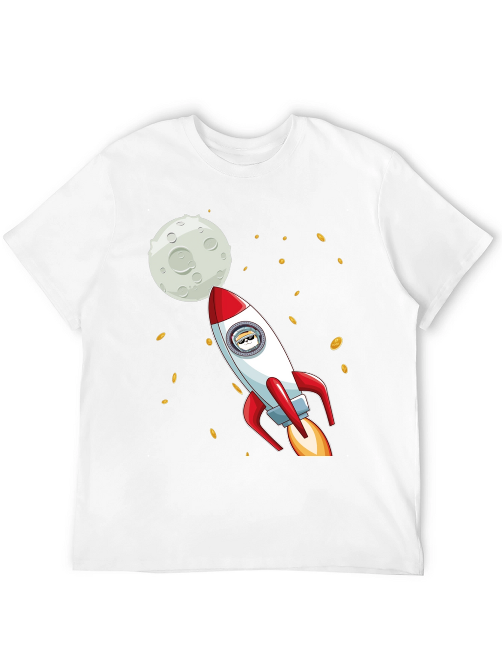 Dogecoin Rocket to the Moon T-Shirt