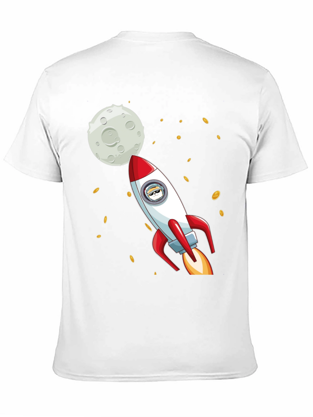 Dogecoin Rocket to the Moon T-Shirt