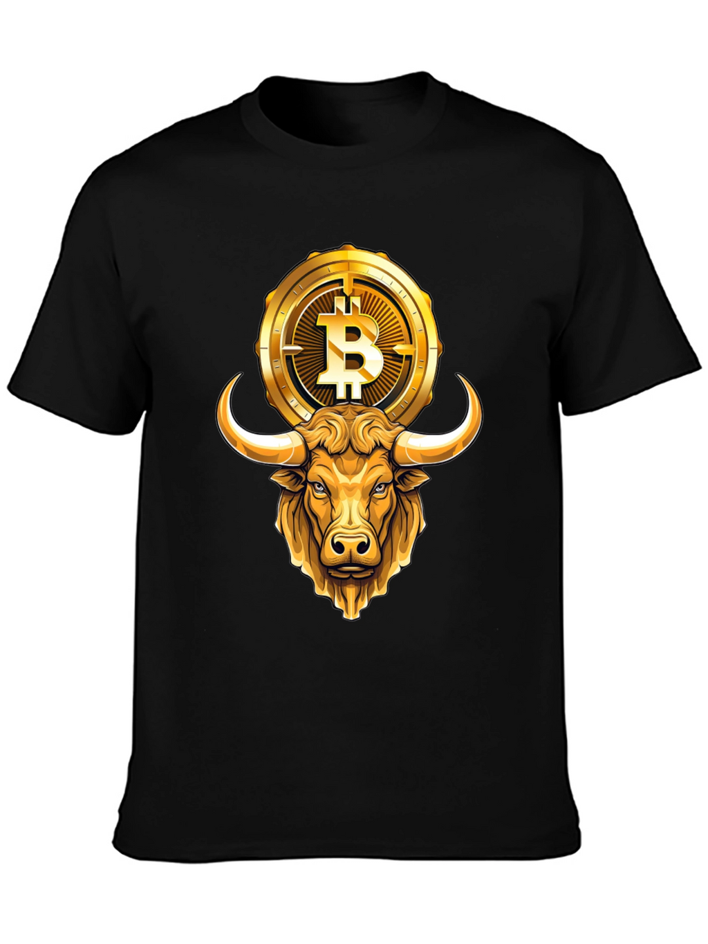 Bull & Bitcoin Graphic Tee - Crypto T-Shirt