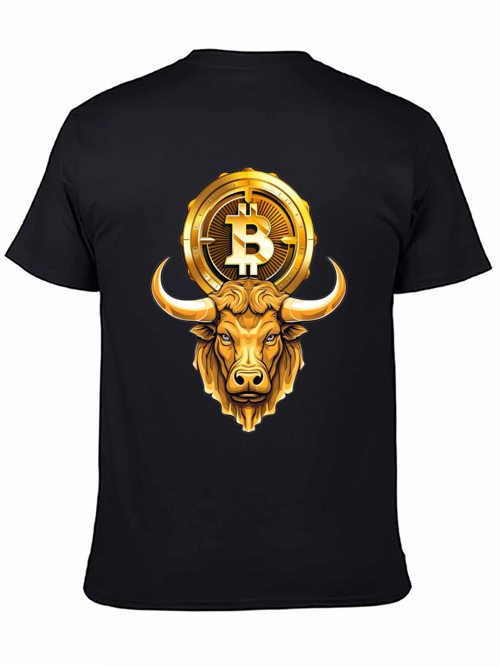 Bull & Bitcoin Graphic Tee - Crypto T-Shirt