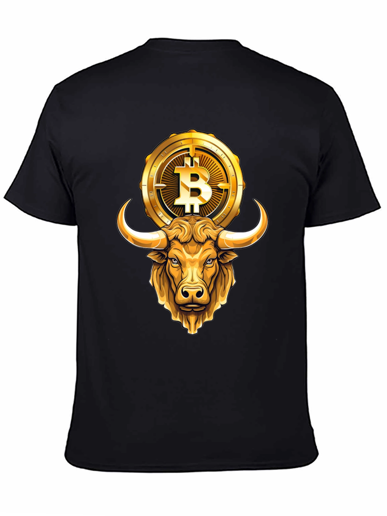 Bull & Bitcoin Graphic Tee - Crypto T-Shirt