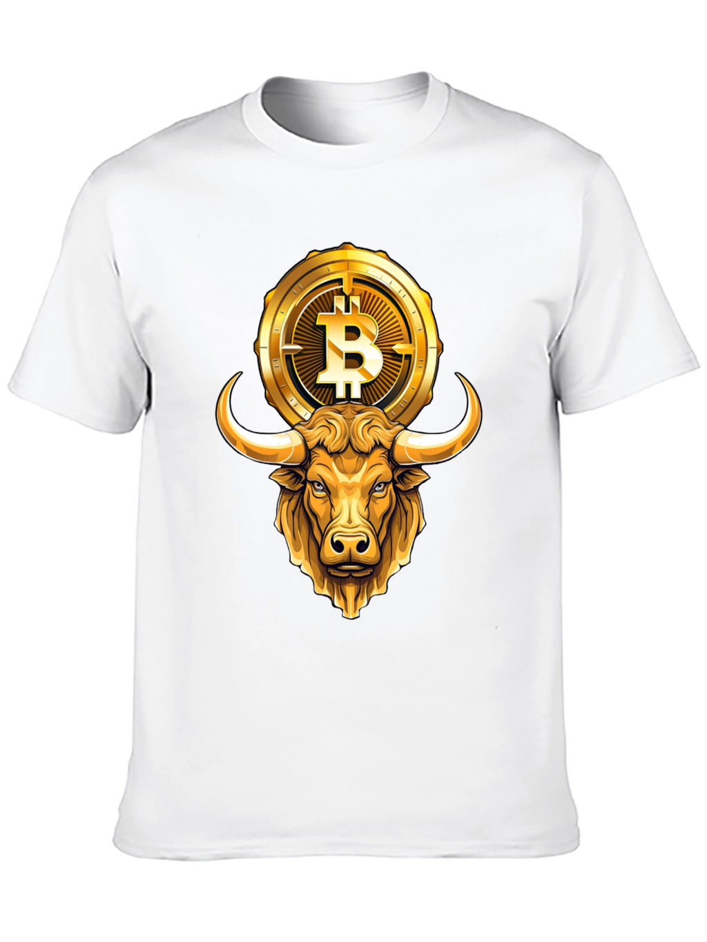 Bull & Bitcoin Graphic Tee - Crypto T-Shirt