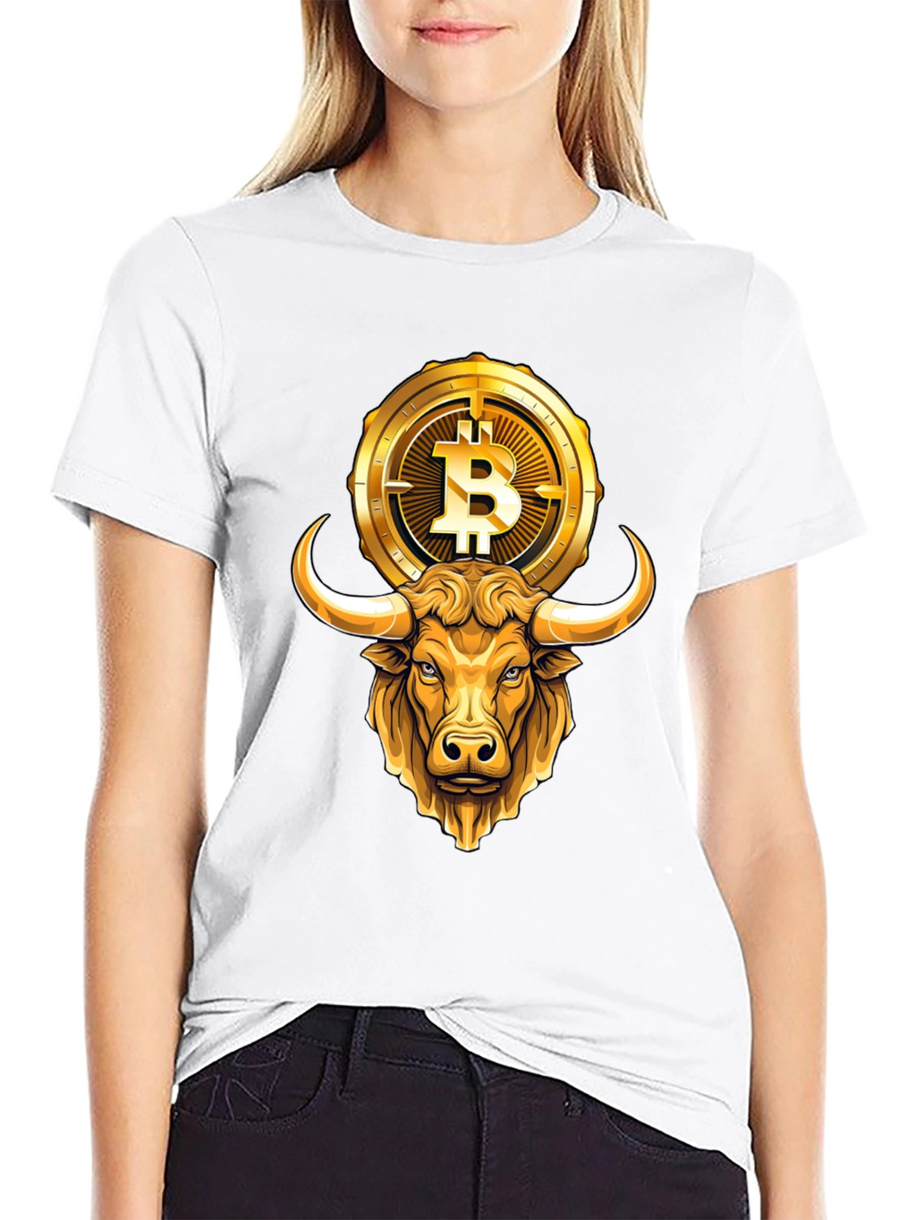 Bull & Bitcoin Graphic Tee - Crypto T-Shirt