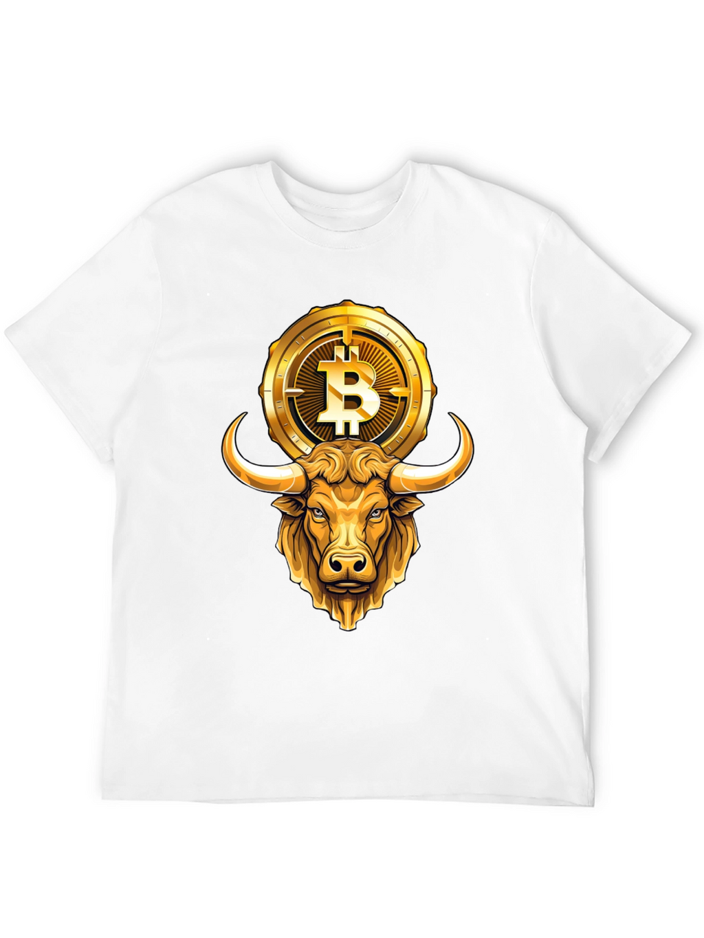Bull & Bitcoin Graphic Tee - Crypto T-Shirt