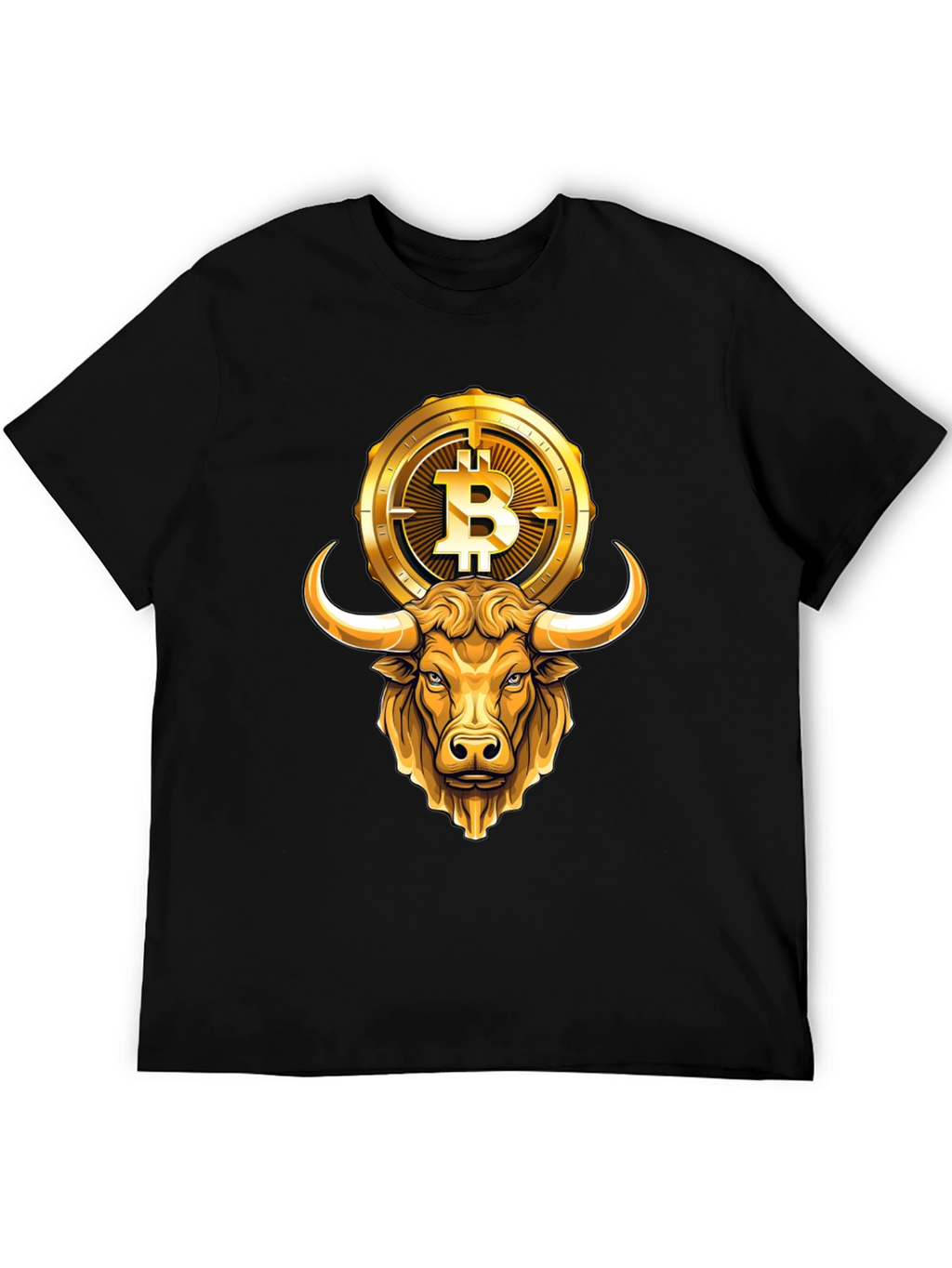 Bull & Bitcoin Graphic Tee - Crypto T-Shirt