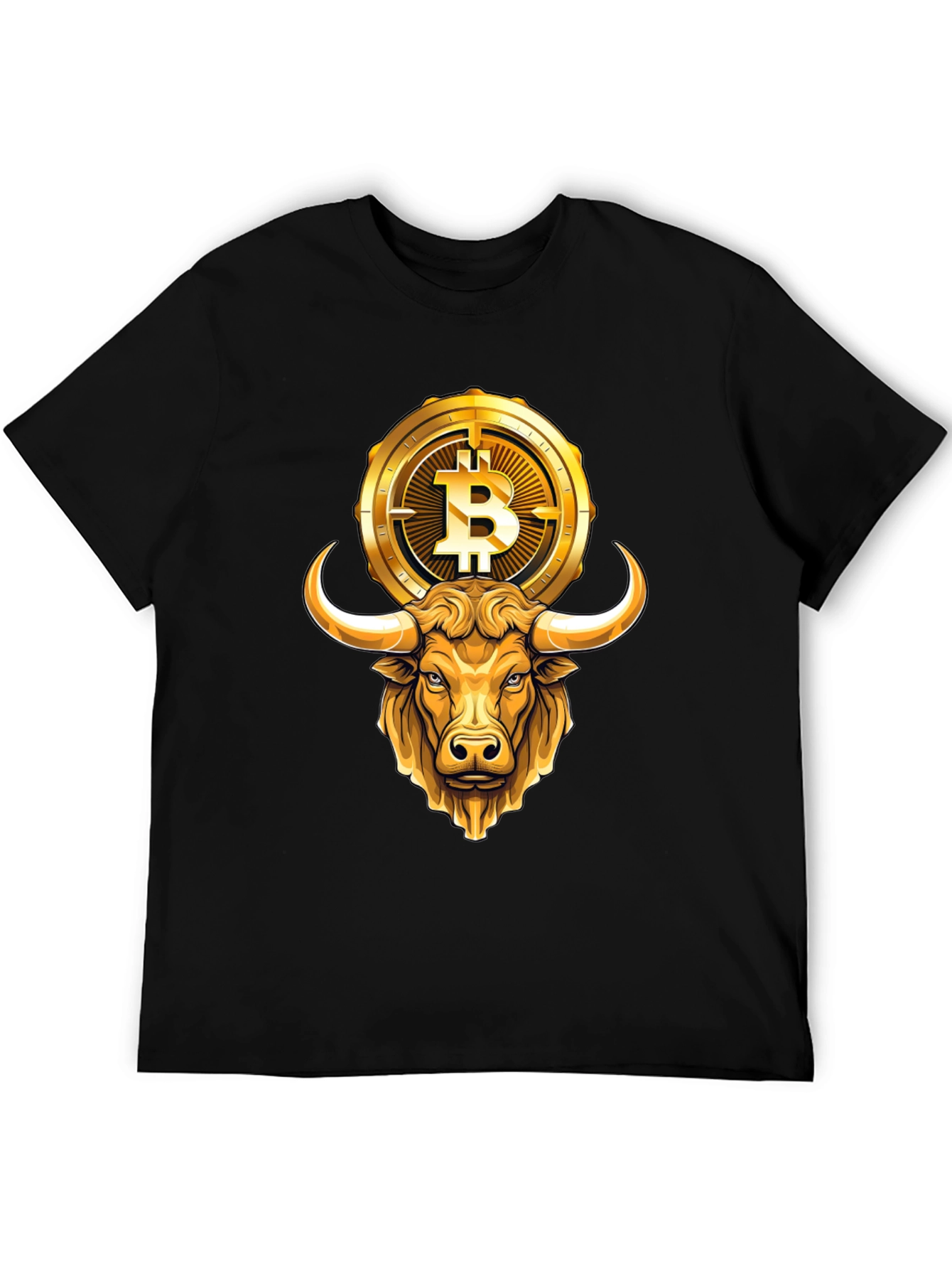 Bull & Bitcoin Graphic Tee - Crypto T-Shirt