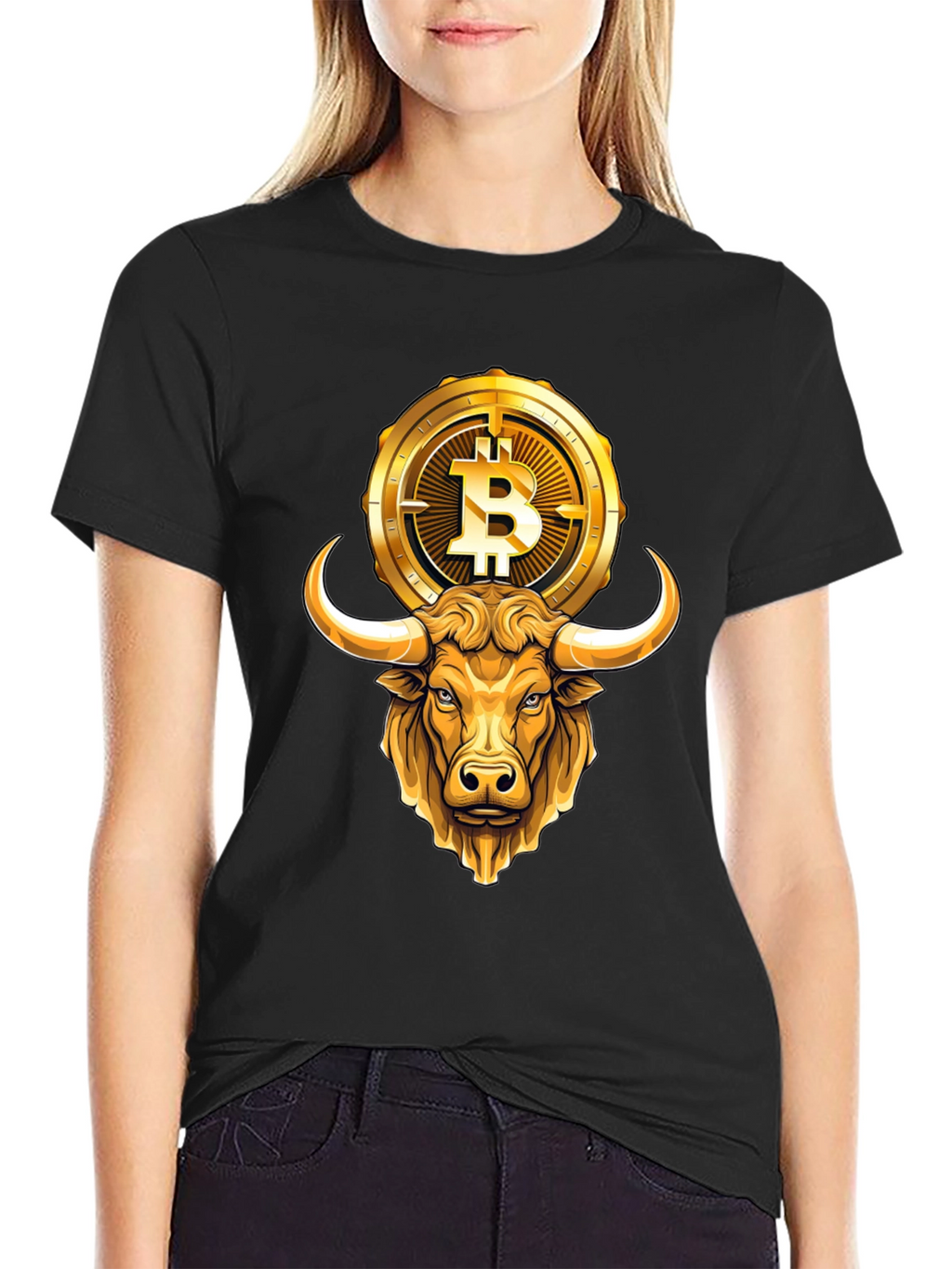 Bull & Bitcoin Graphic Tee - Crypto T-Shirt