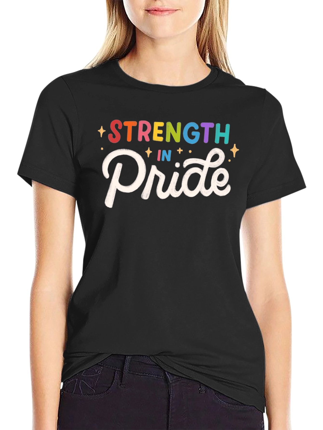Strength in Pride Graphic Tee - Black