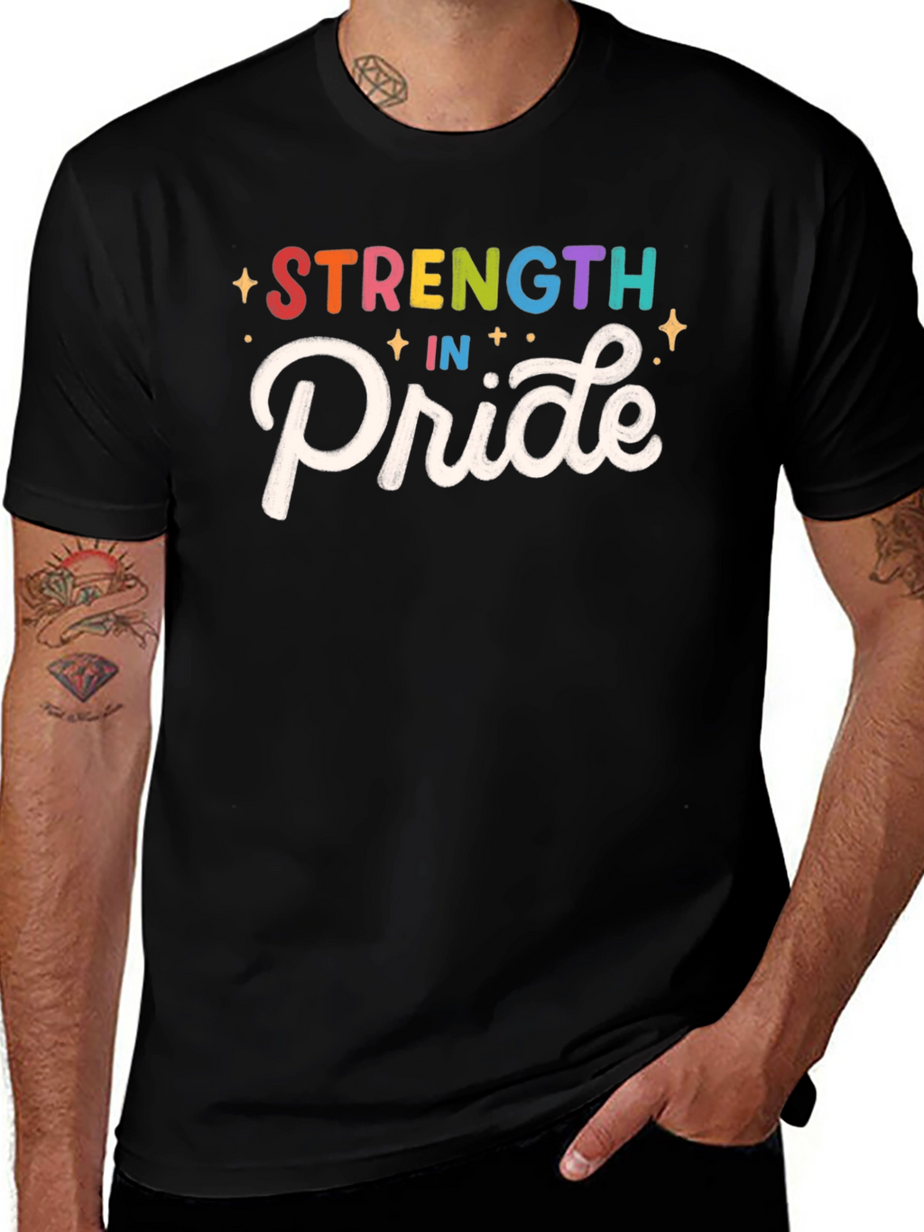 Strength in Pride Graphic Tee - Black