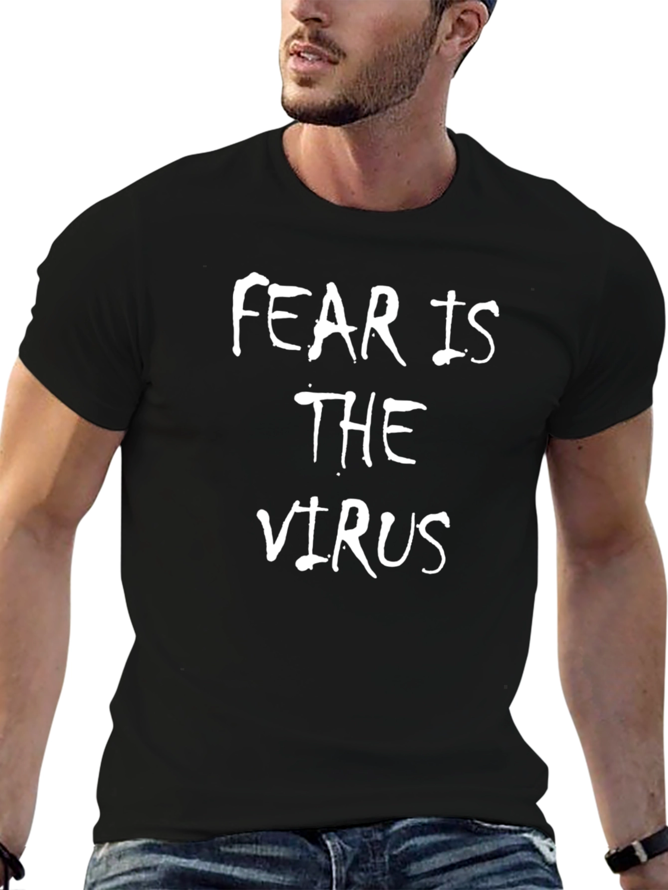 Fear Is The Virus Graphic Tee - Black T-Shirt