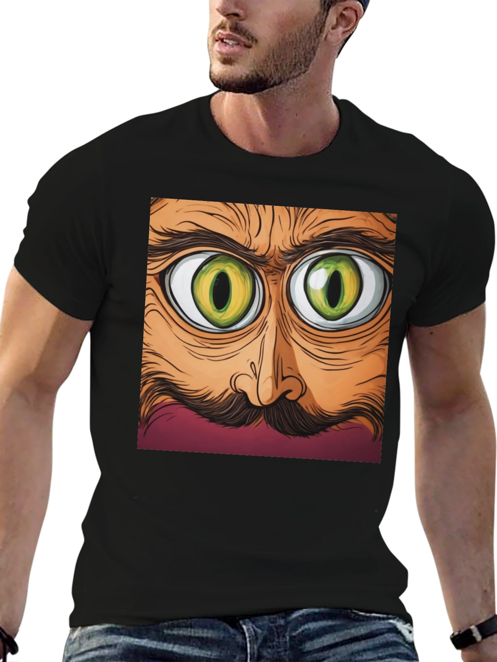 Eyes Graphic Black T-Shirt