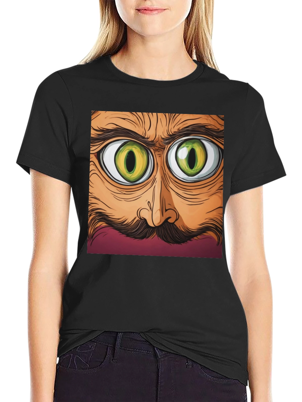 Eyes Graphic Black T-Shirt