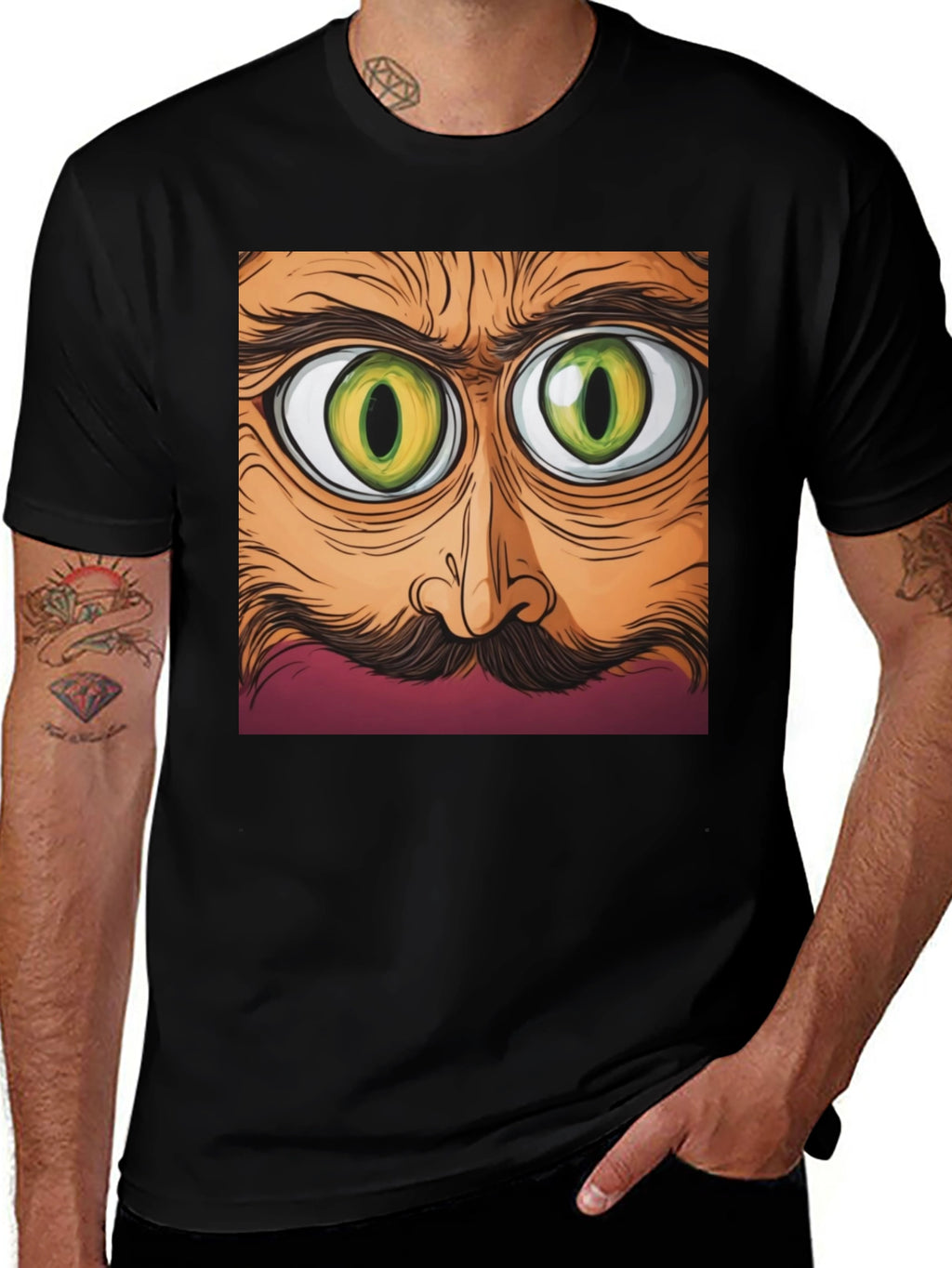 Eyes Graphic Black T-Shirt