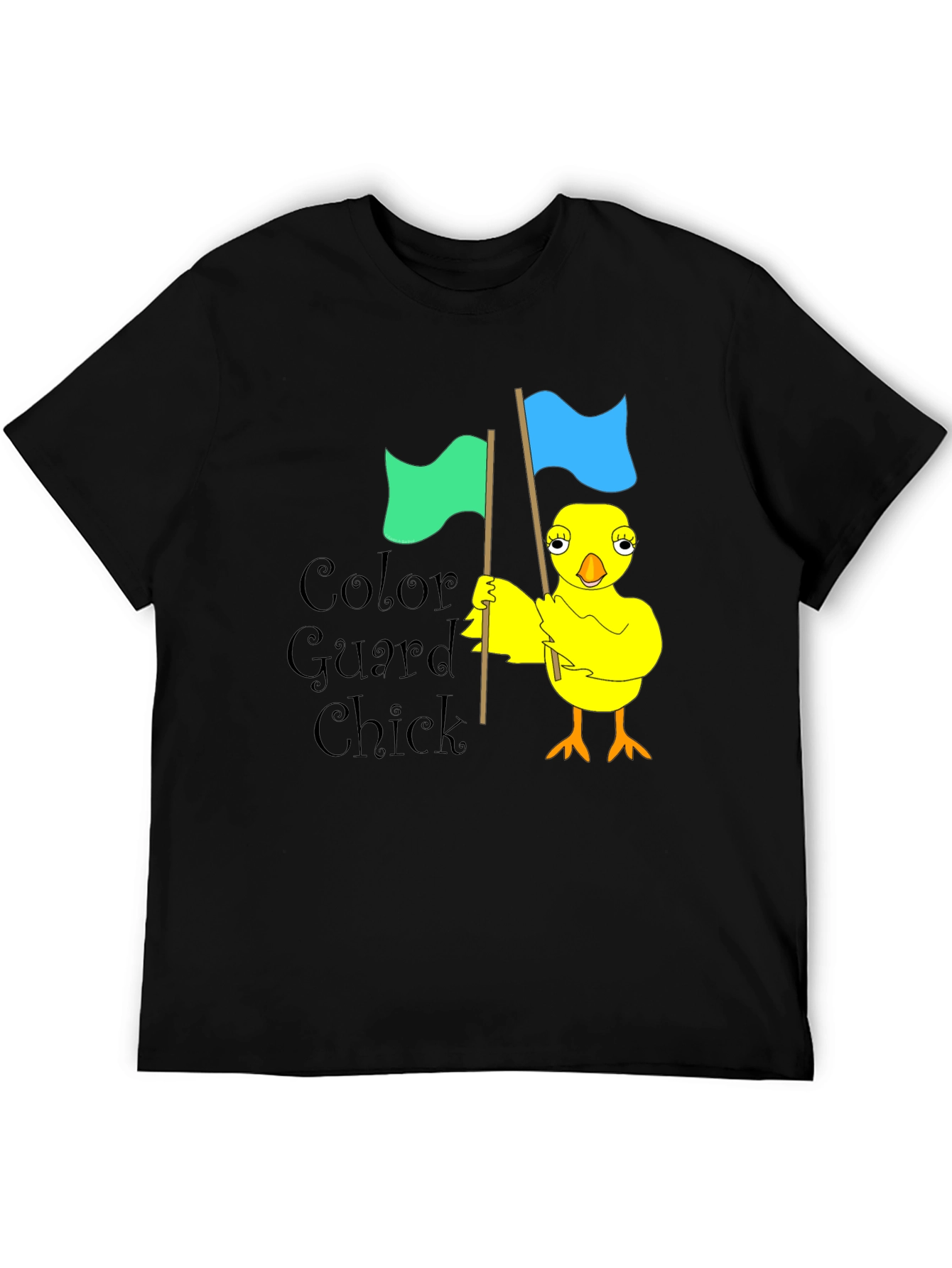 Color Guard Chick Black T-Shirt