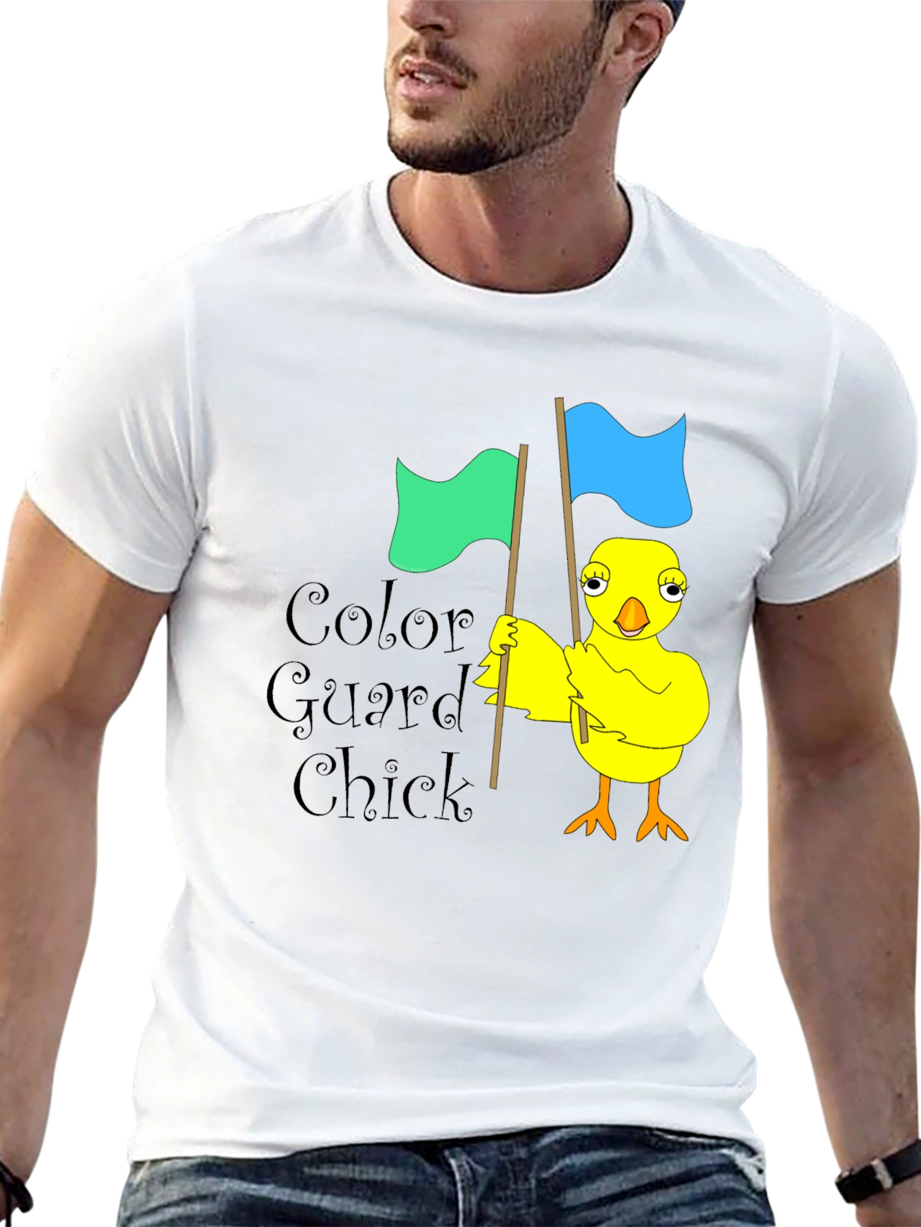 Color Guard Chick Black T-Shirt