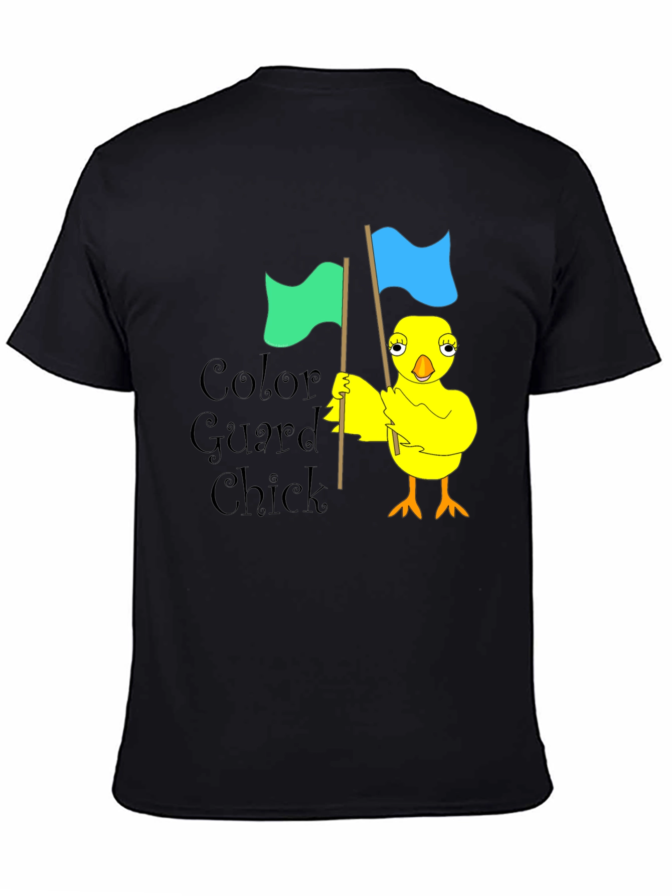 Color Guard Chick Black T-Shirt