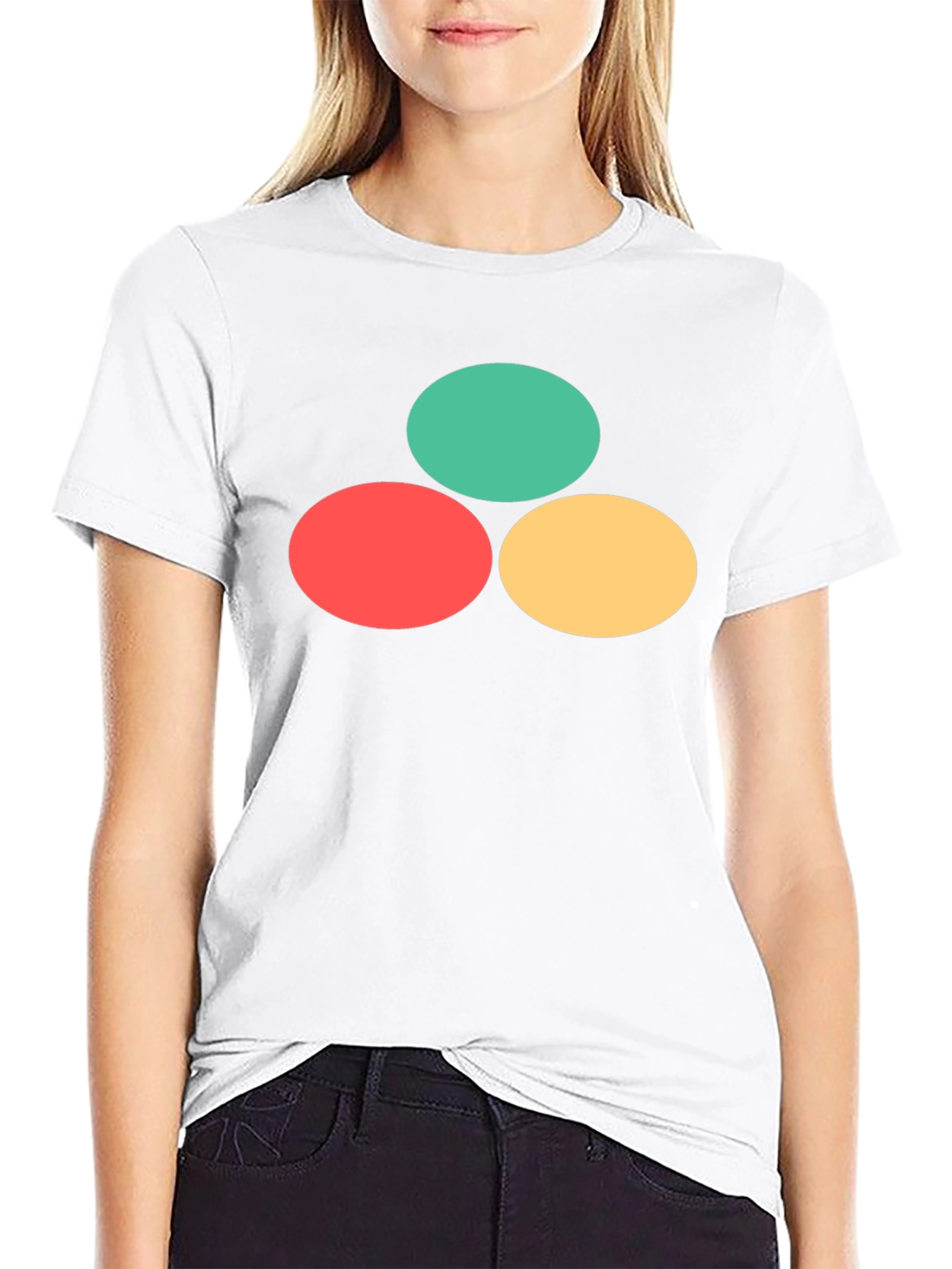 Color Circle Graphic Black T-Shirt