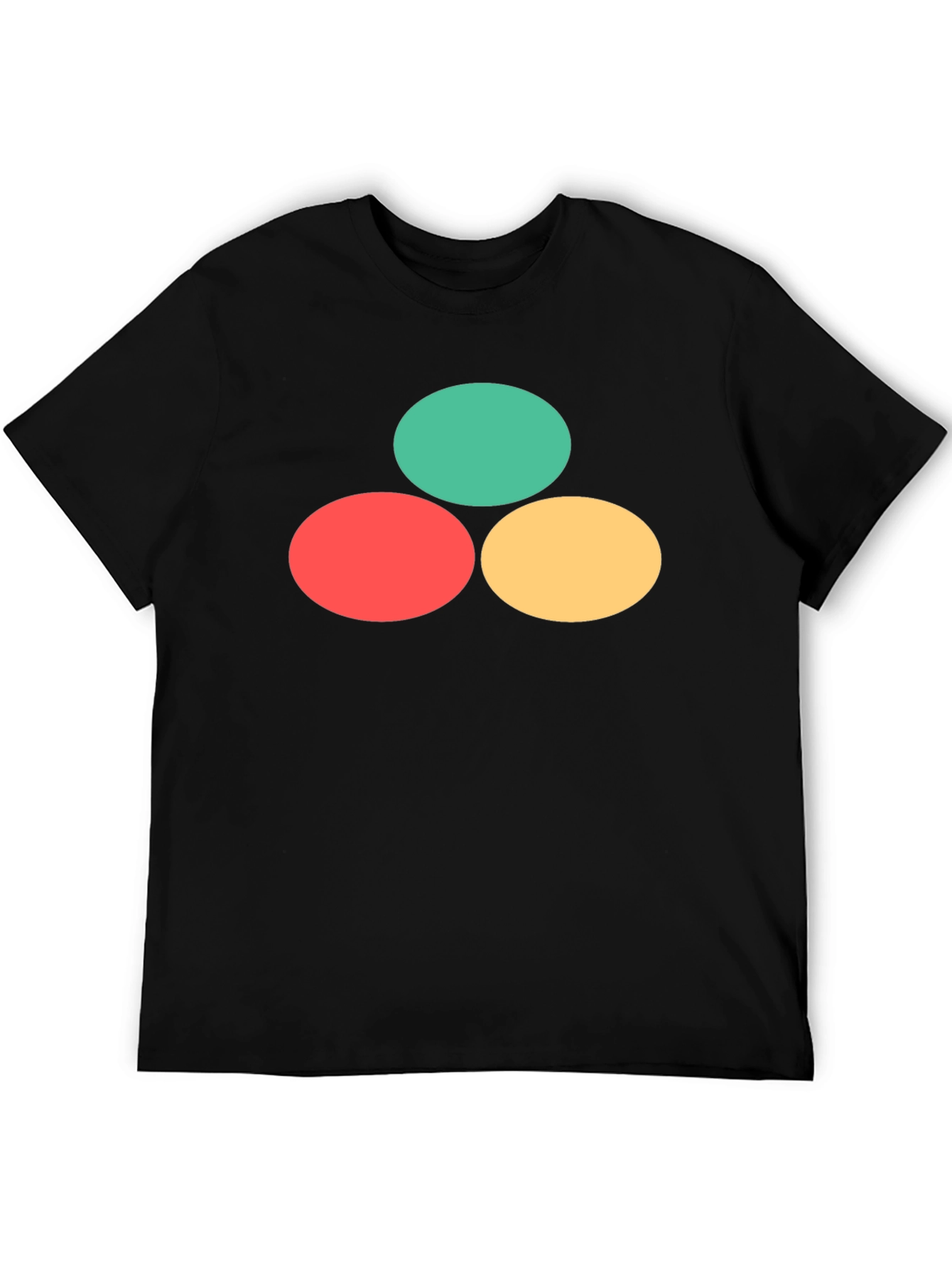 Color Circle Graphic Black T-Shirt