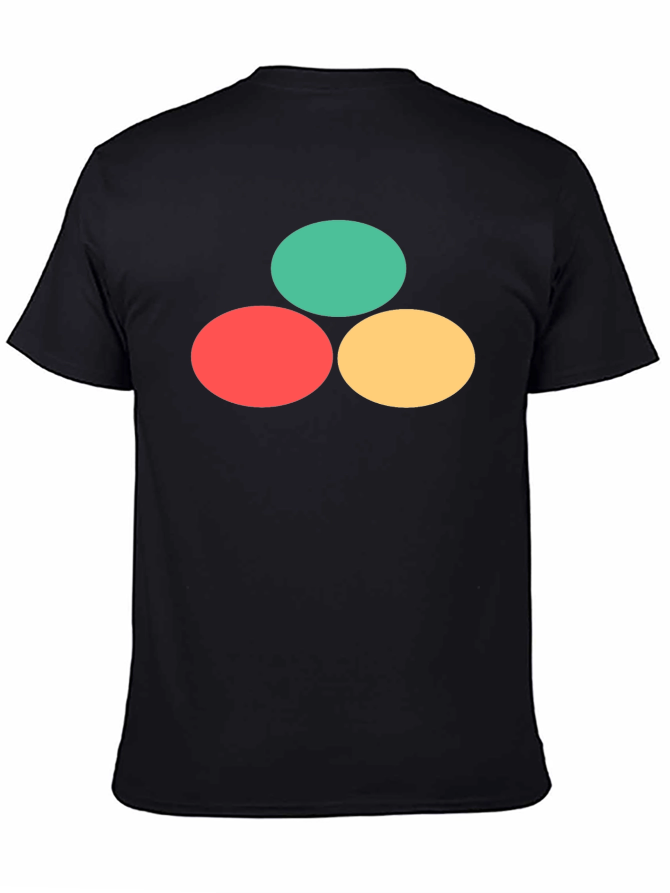 Color Circle Graphic Black T-Shirt