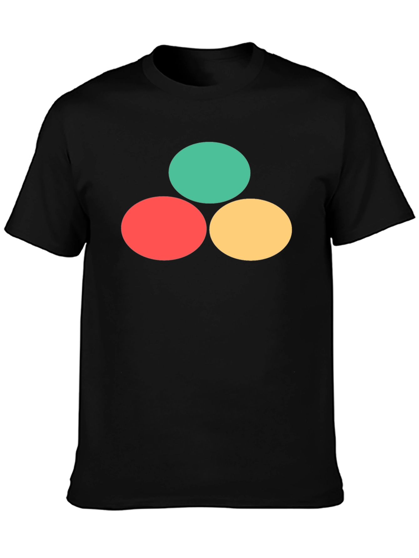 Color Circle Graphic Black T-Shirt