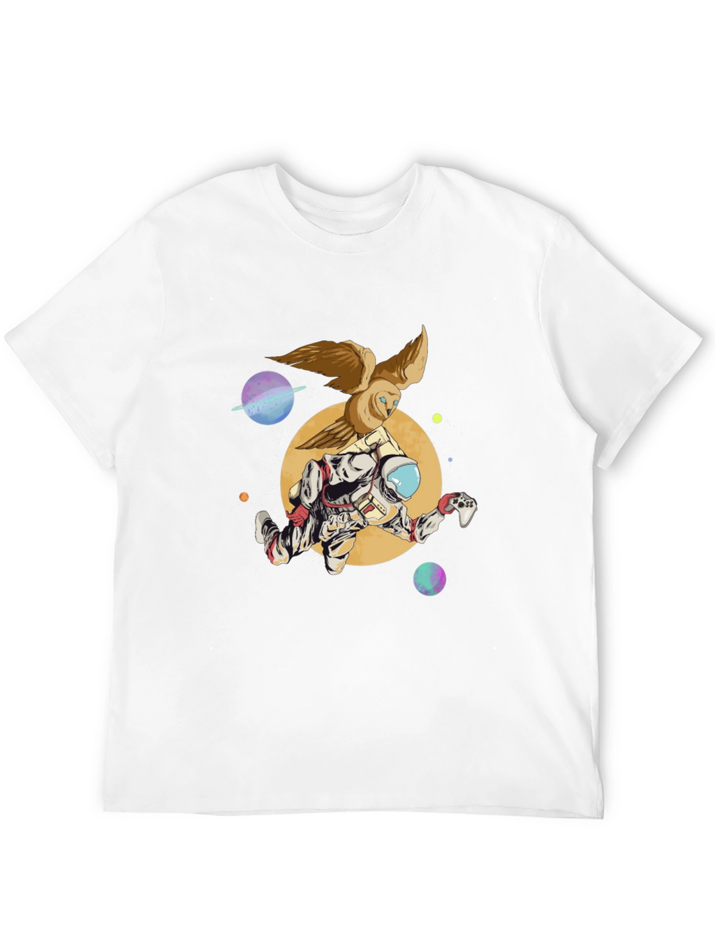 Astronaut Gaming T-Shirt - Space Owl Design