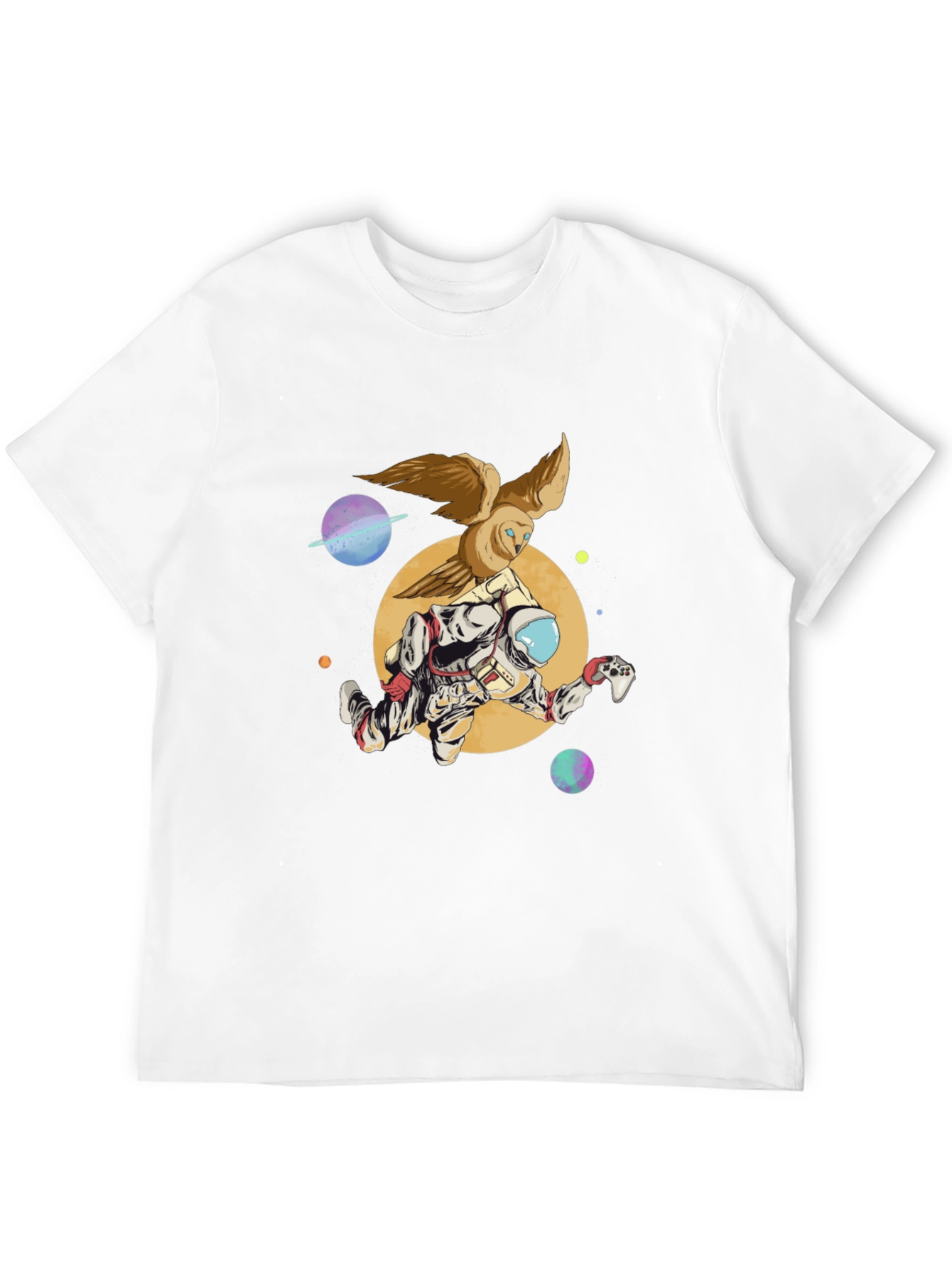 Astronaut Gaming T-Shirt - Space Owl Design