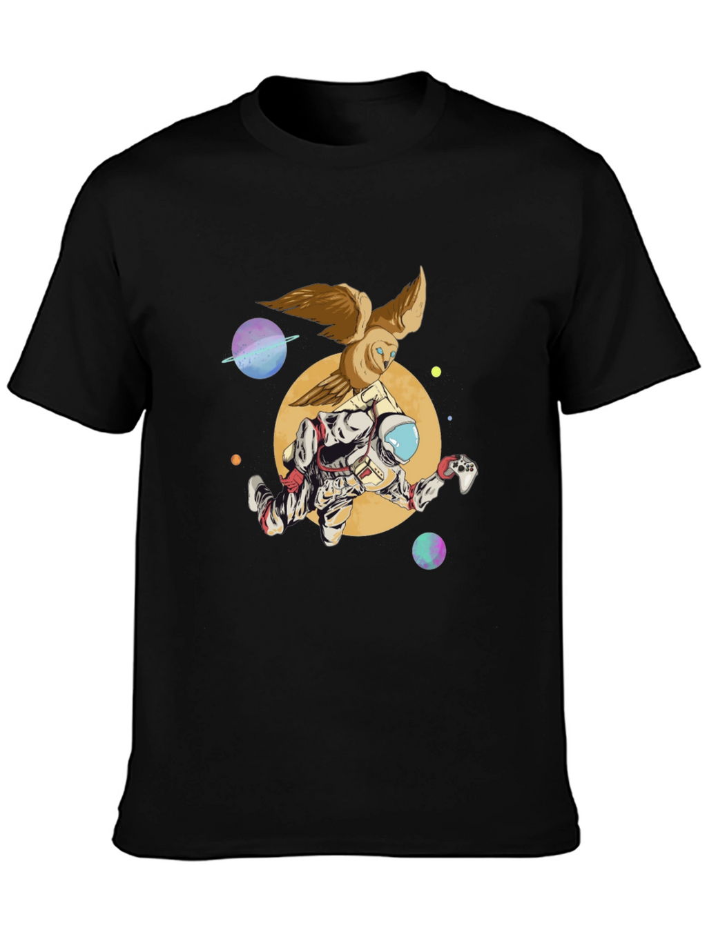 Astronaut Gaming T-Shirt - Space Owl Design
