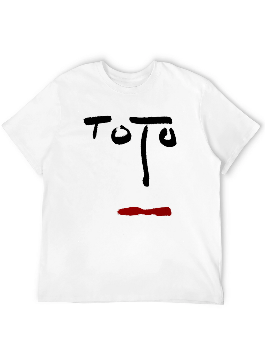 Abstract Face Graphic T-Shirt - Black