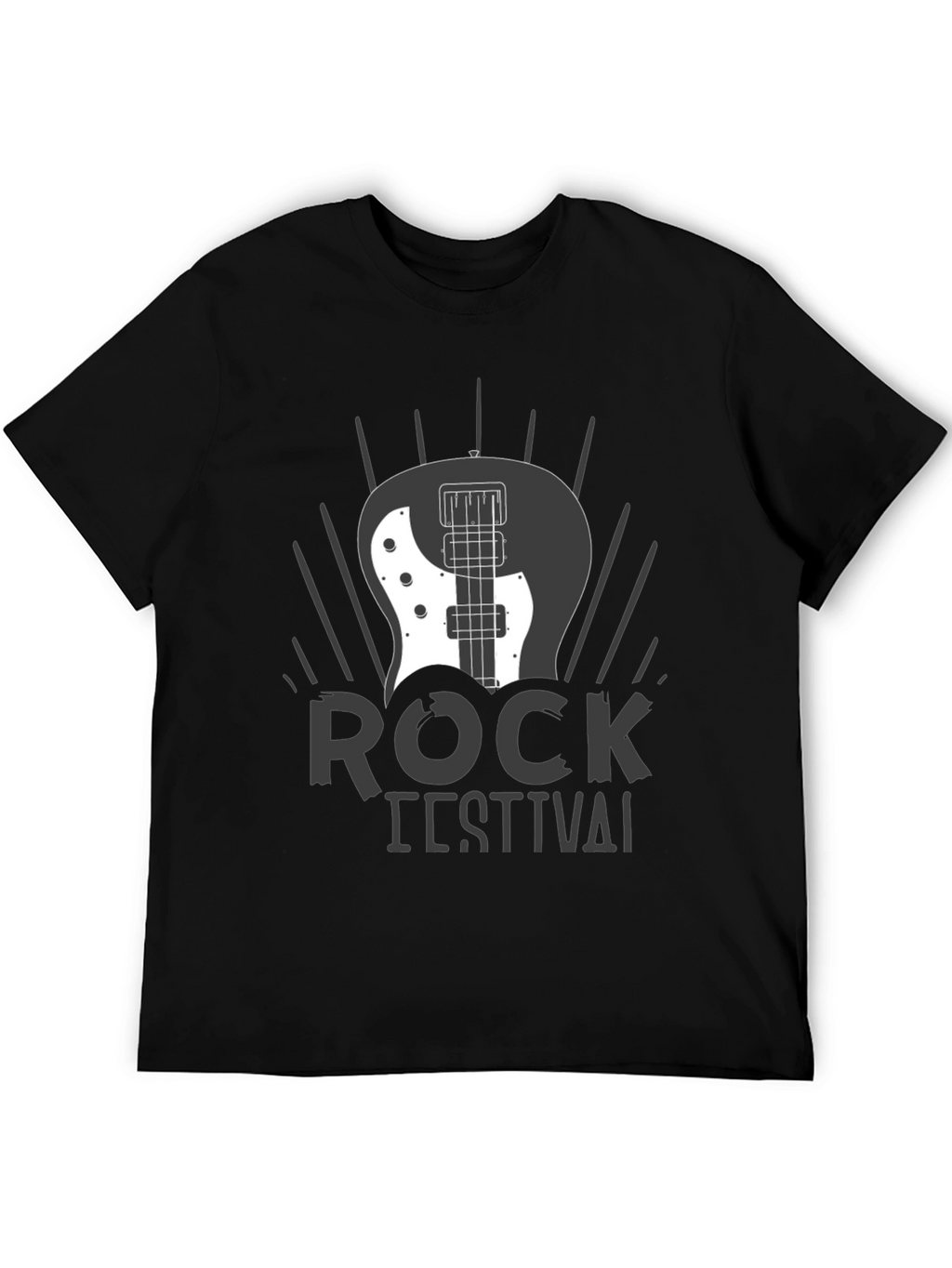 Rock Festival Graphic T-Shirt - Black