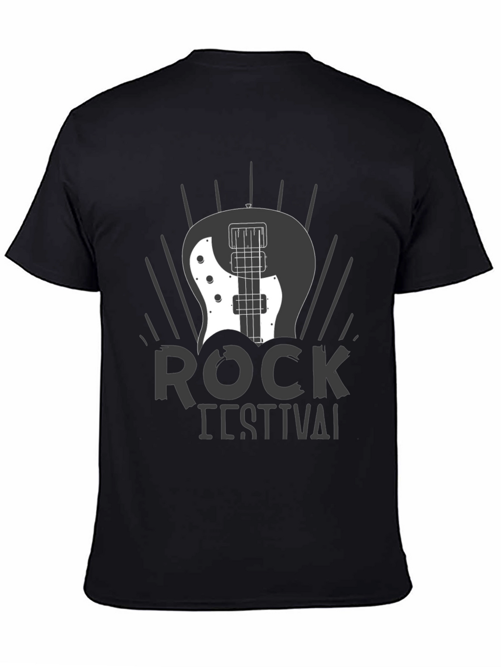 Rock Festival Graphic T-Shirt - Black
