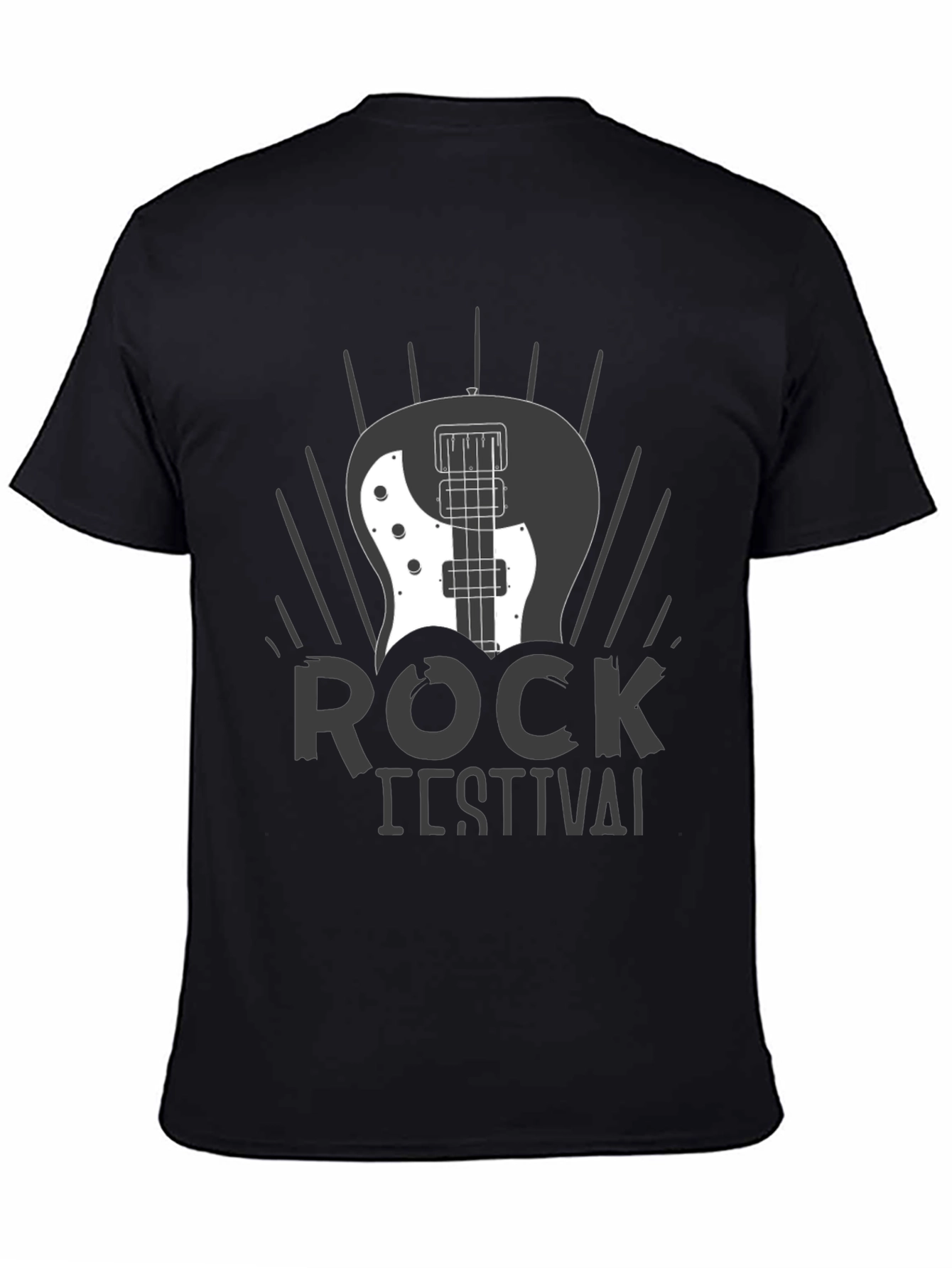 Rock Festival Graphic T-Shirt - Black