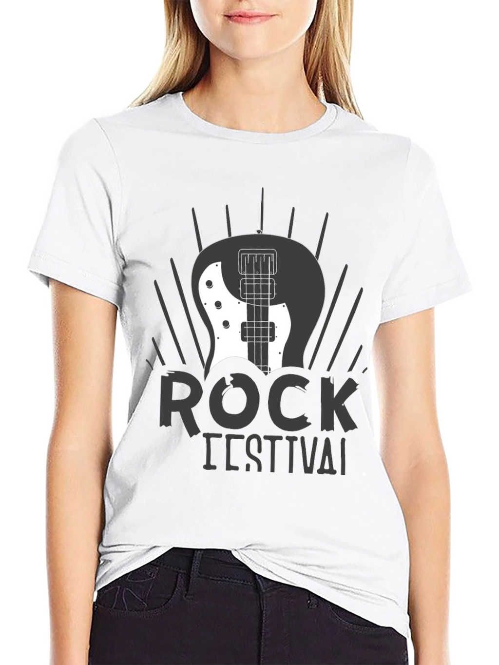 Rock Festival Graphic T-Shirt - Black