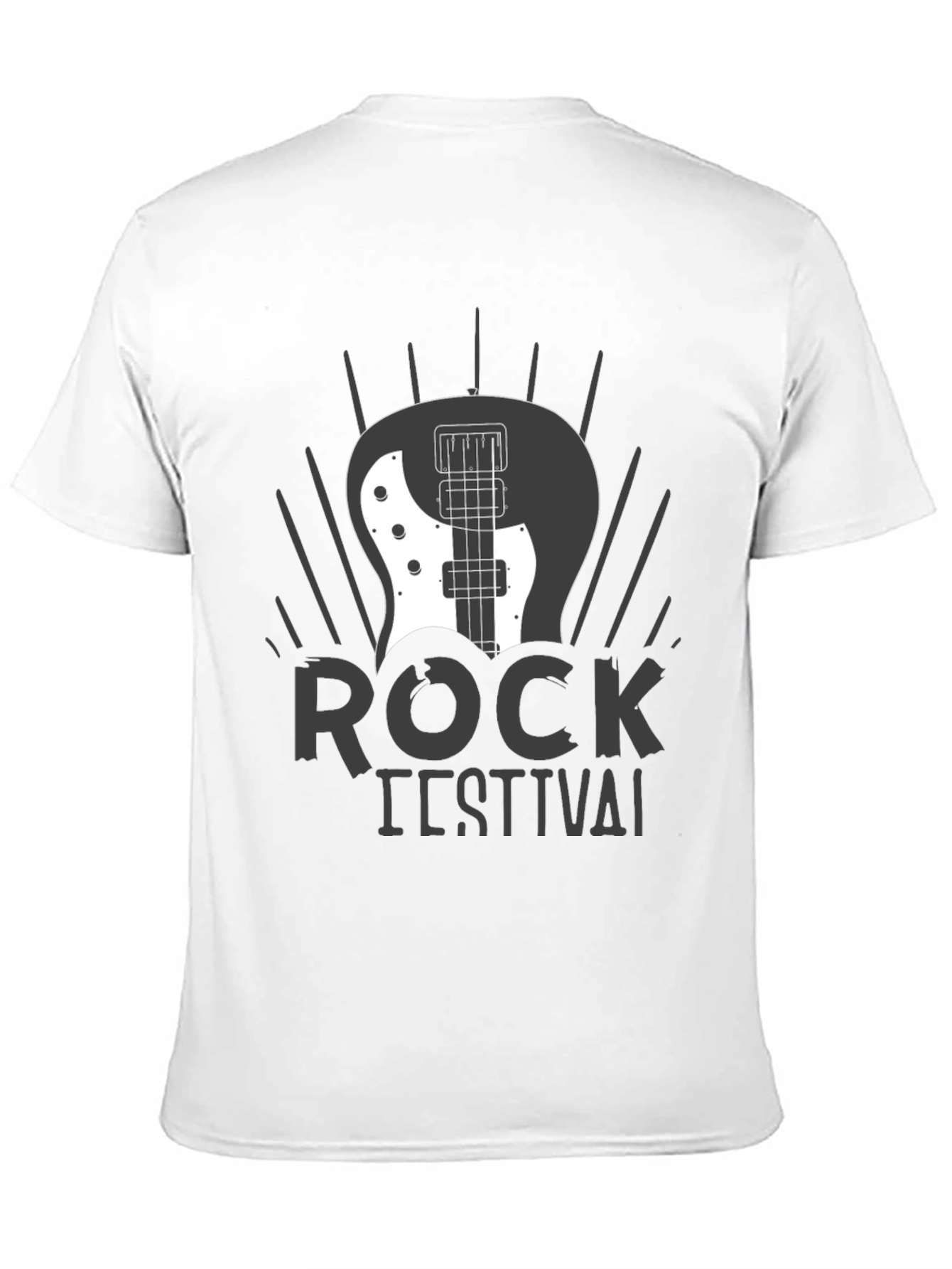 Rock Festival Graphic T-Shirt - Black