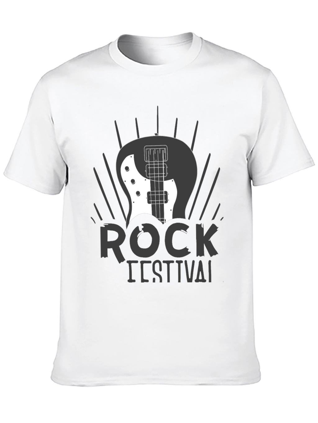 Rock Festival Graphic T-Shirt - Black